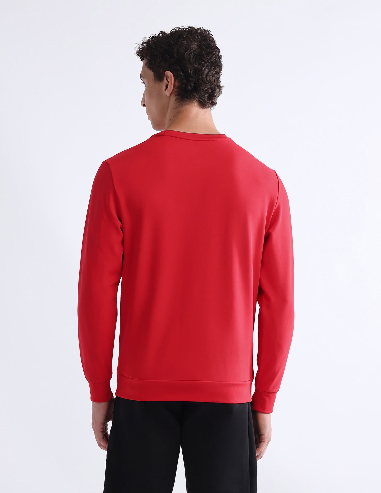 Brand Embossed Regular Fit Active Sweatshirt Red - U.S. Polo Assn. India | Large