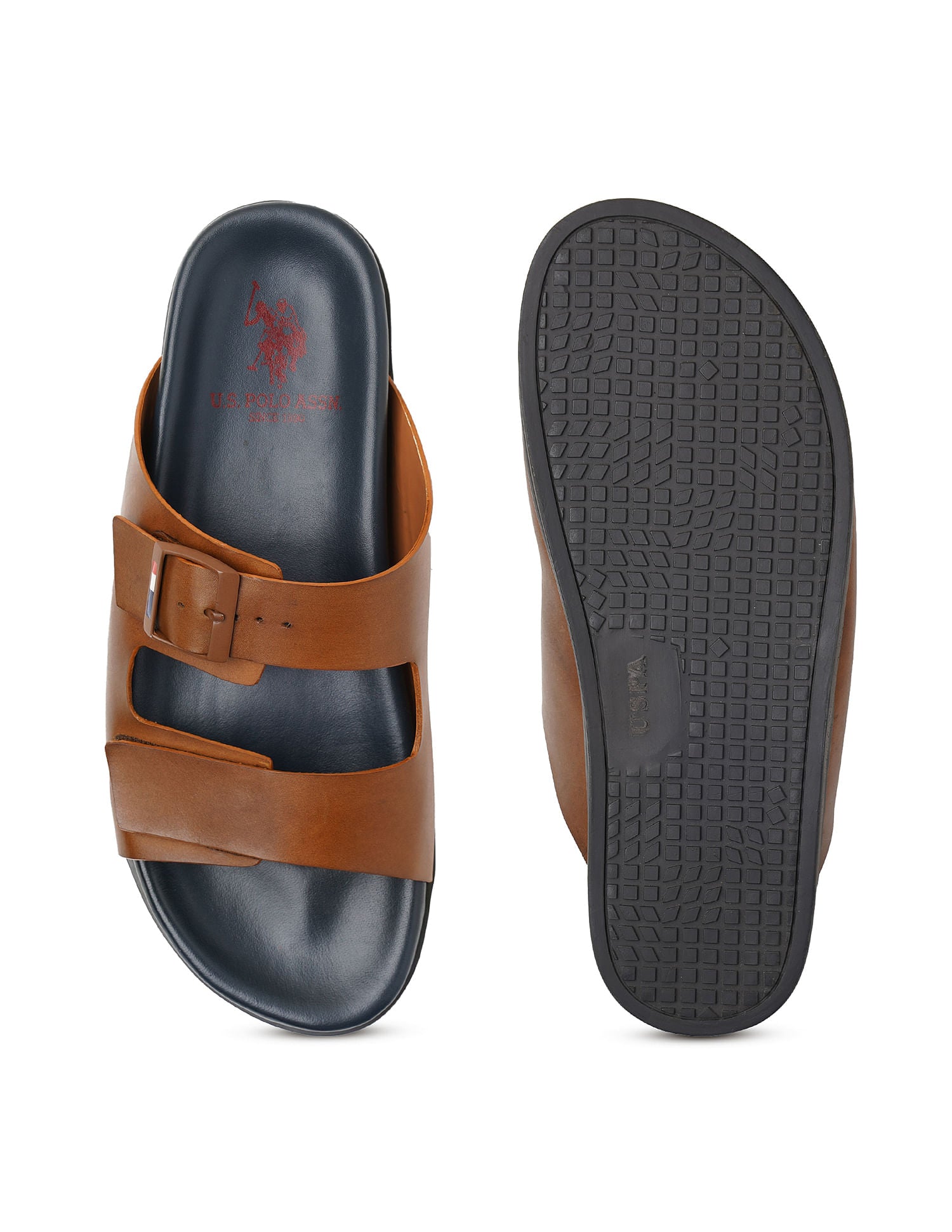 Buckle Strap Kepa Sandals Brown - U.S. POLO ASSN. | Large