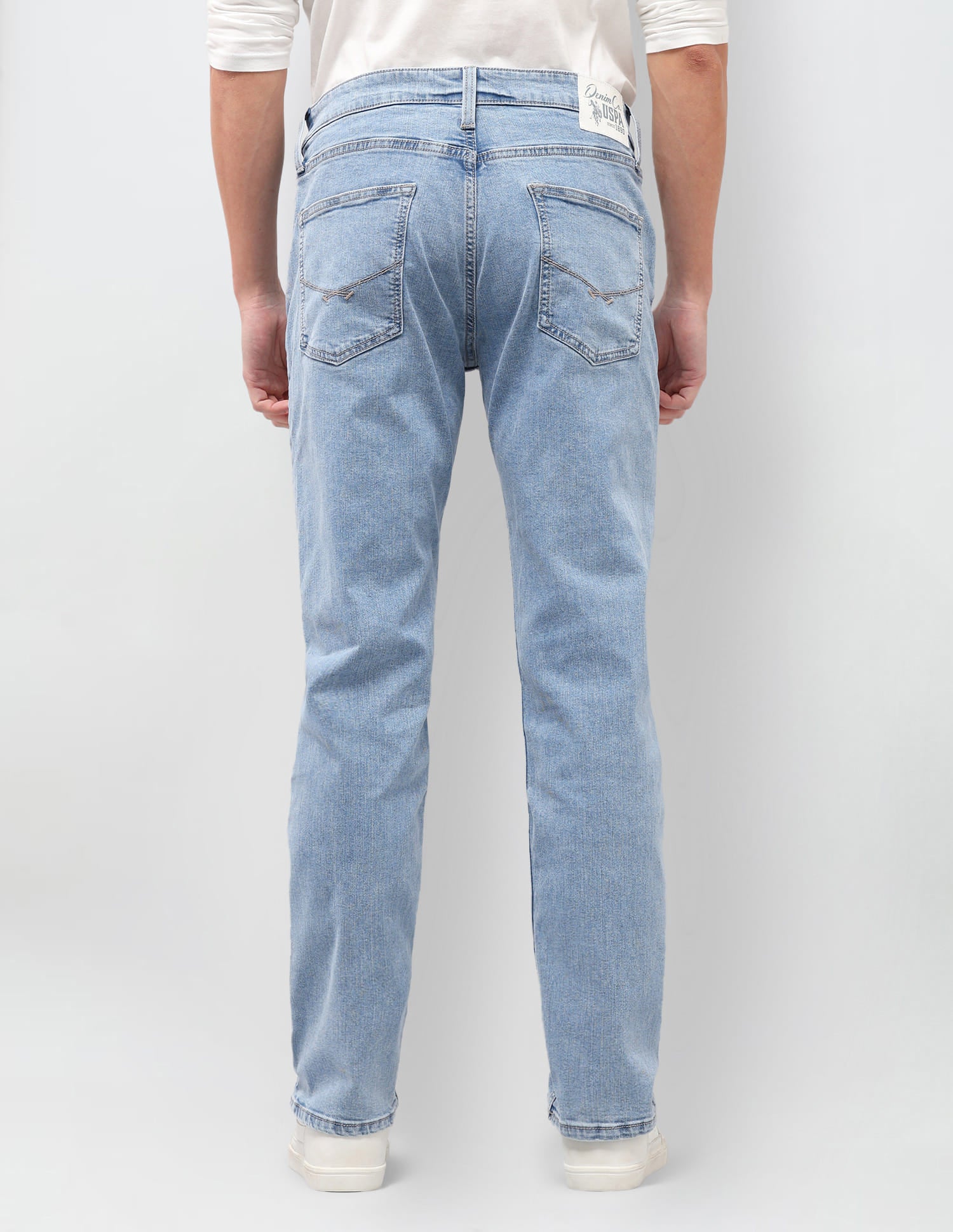 Solid Straight Fit Jeans Blue - U.S. Polo Assn. India | Large