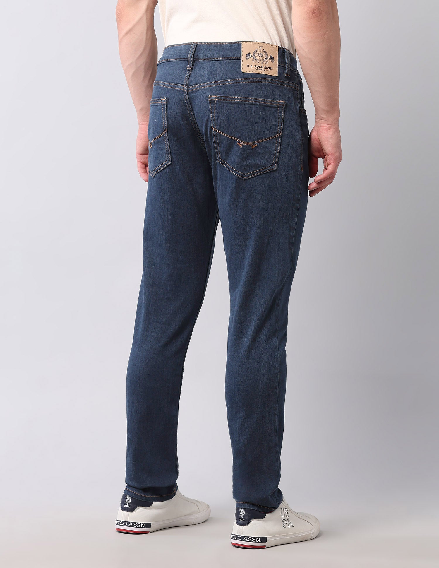 Brandon Slim Tapered Fit Blue Jeans Blue - U.S. POLO ASSN. | Large