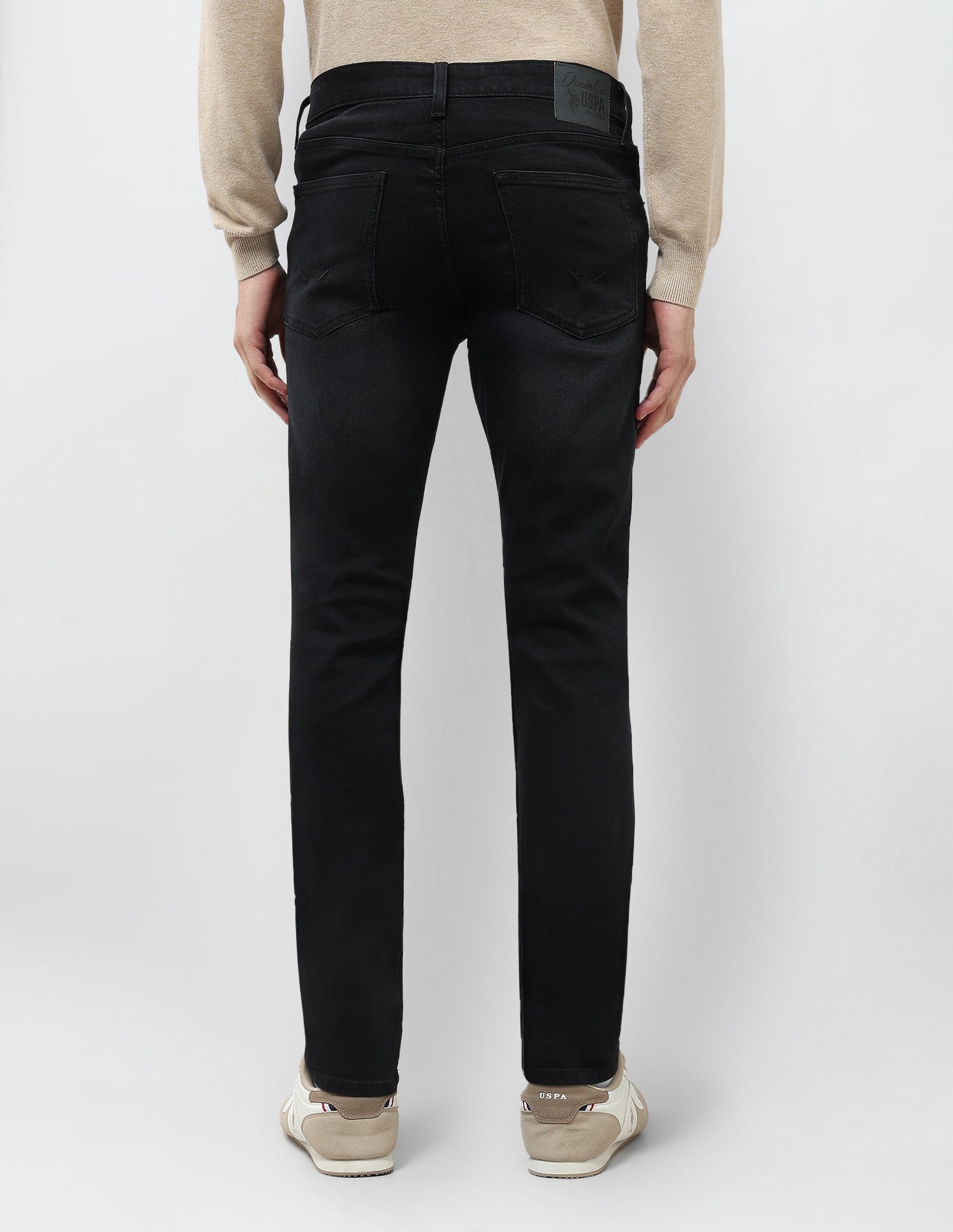 Regallo Skinny Fit Mid Rise Jeans Black - U.S. Polo Assn. India | Large