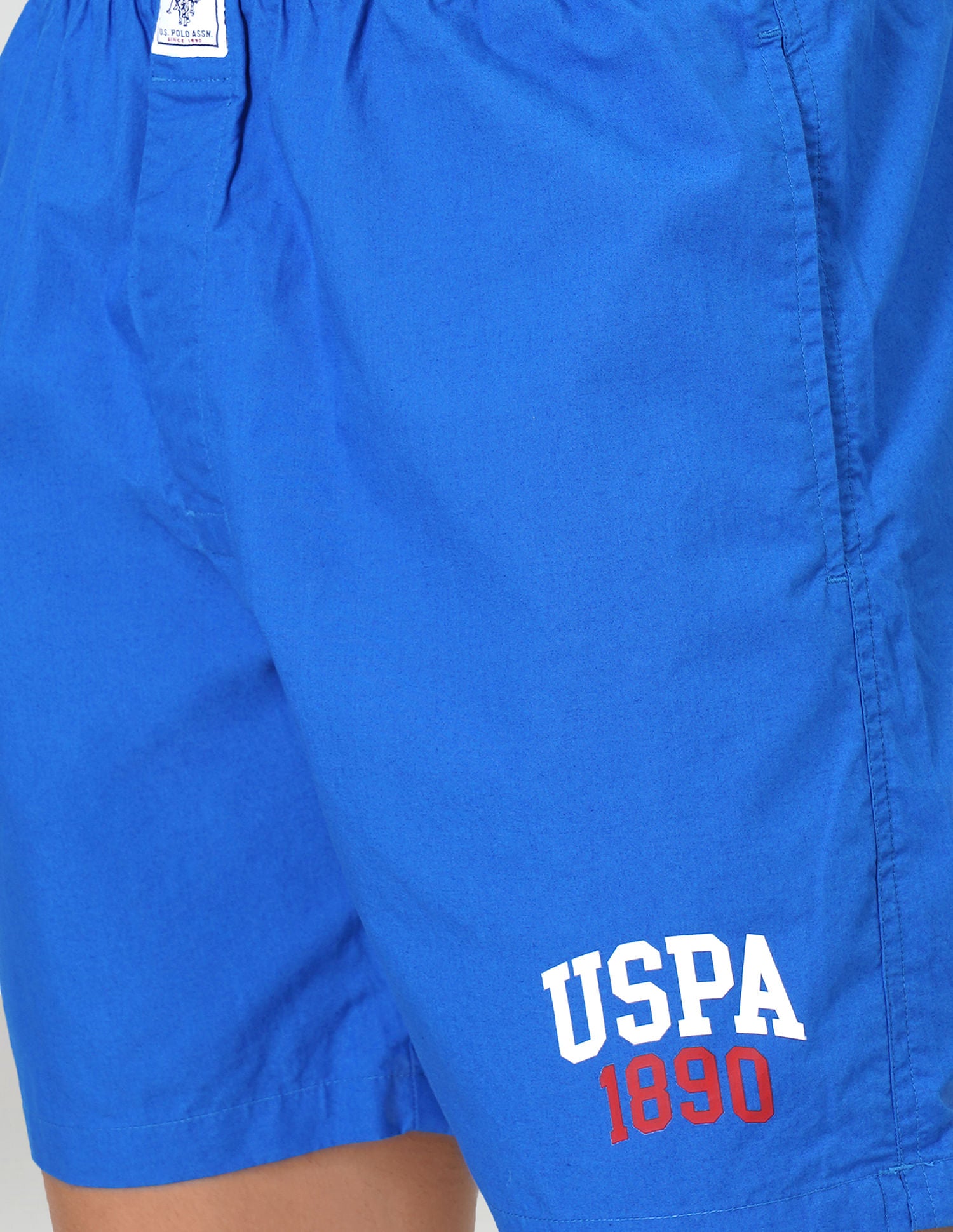 Brand Print Cotton IYAA Boxers - Pack Of 1 Blue - U.S. POLO ASSN. | Large