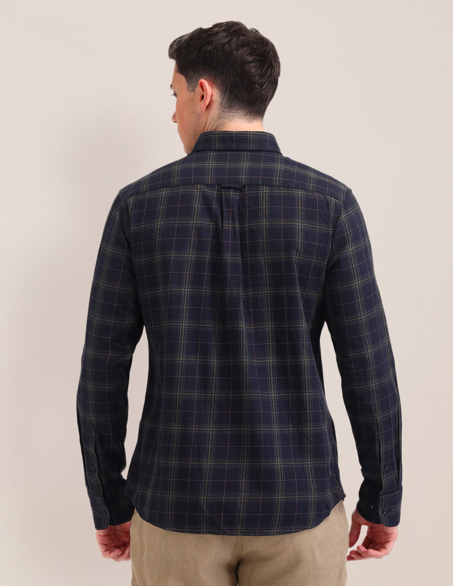 Plaid Checked Cotton Shirt Navy - U.S. Polo Assn. India | Large