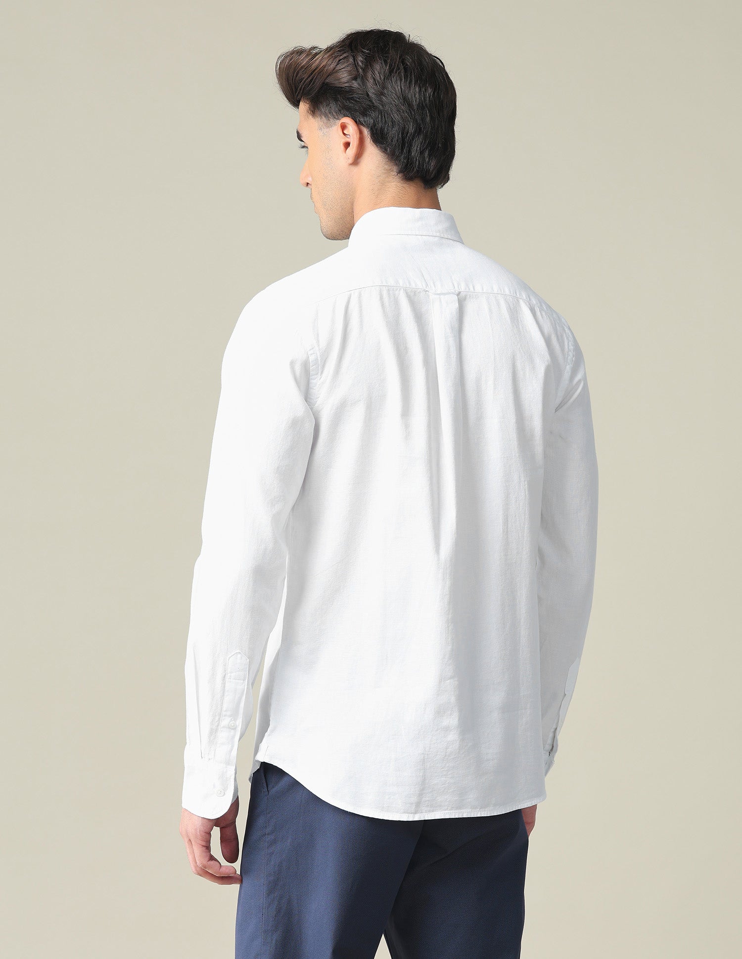 Premium Cotton Solid Formal Shirt White - U.S. POLO ASSN. | Large