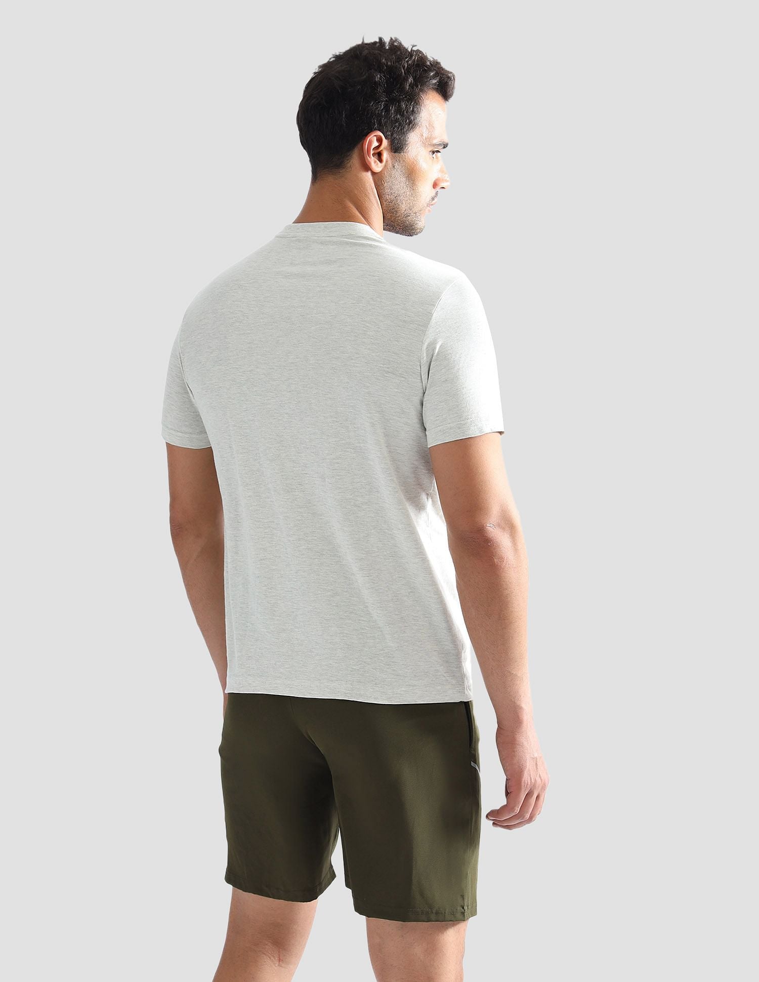 Men Off White I638 Comfort Fit Solid Cotton T-Shirt - Pack Of 1 Cream - U.S. POLO ASSN. | Large