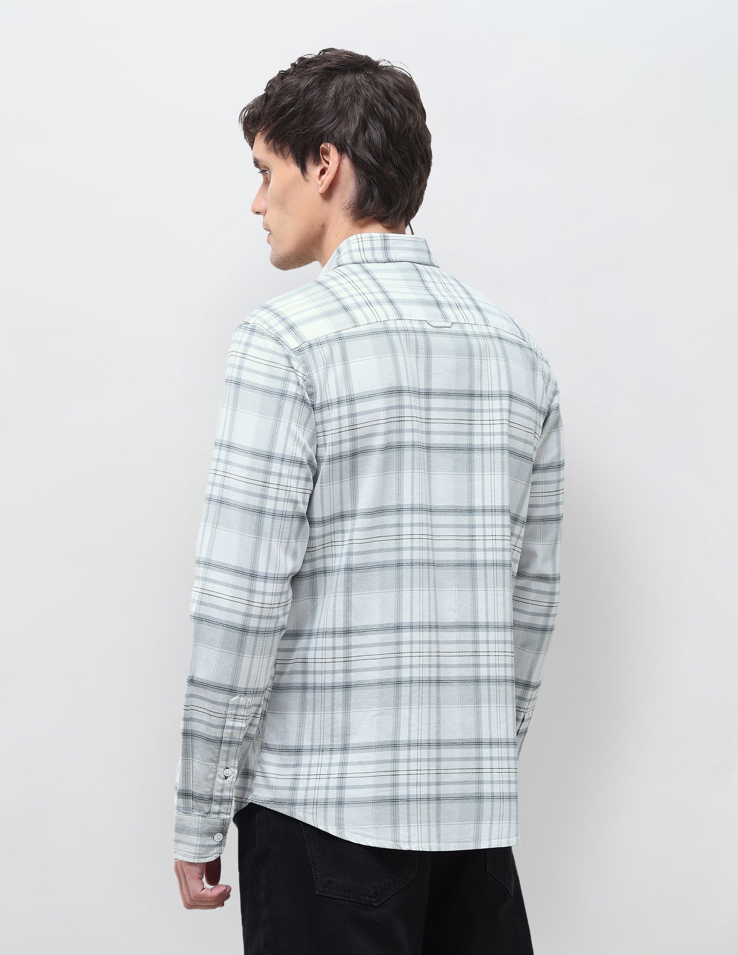 Twill Tartan Checked Shirt Light Green - U.S. Polo Assn. India | Large