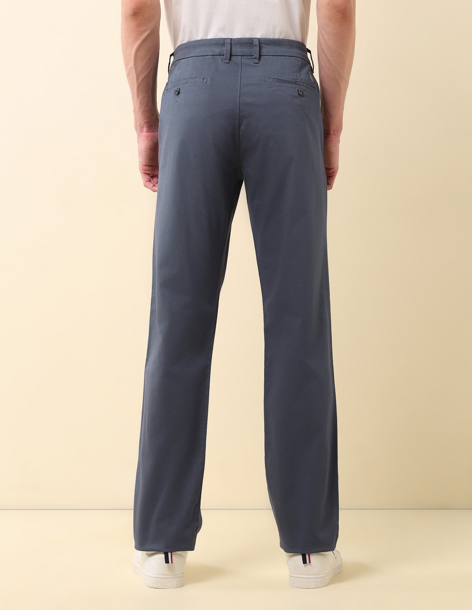 Mid Rise Riley Straight Fit Trousers Blue - U.S. POLO ASSN. | Large