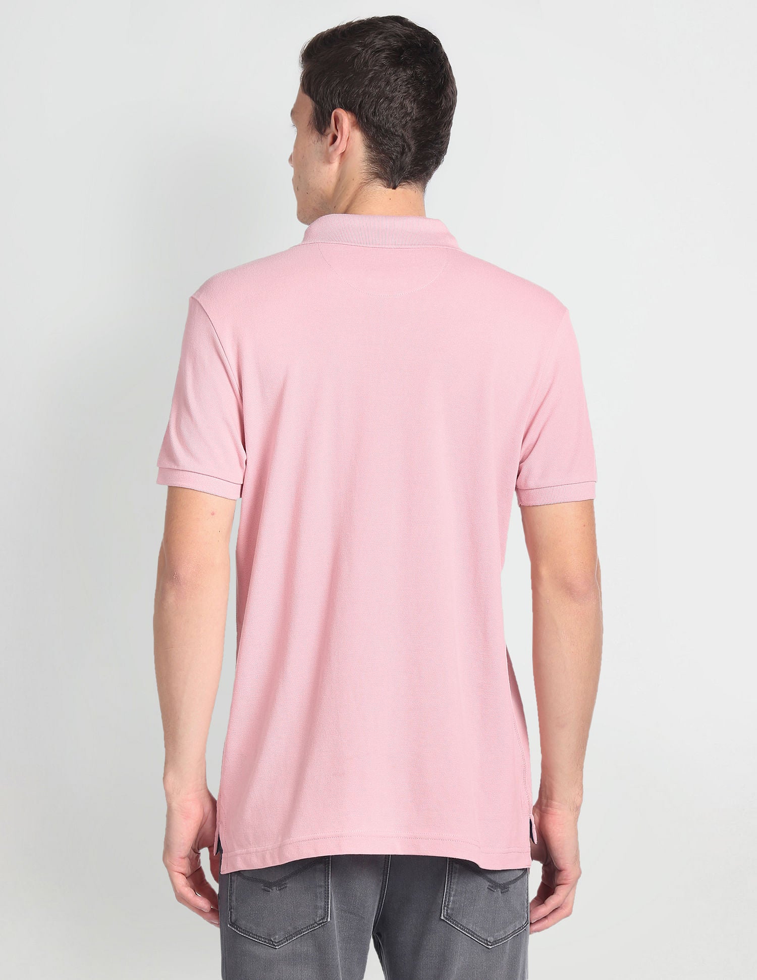 Solid Muscle Fit Polo Shirt Pink - U.S. Polo Assn. India | Large