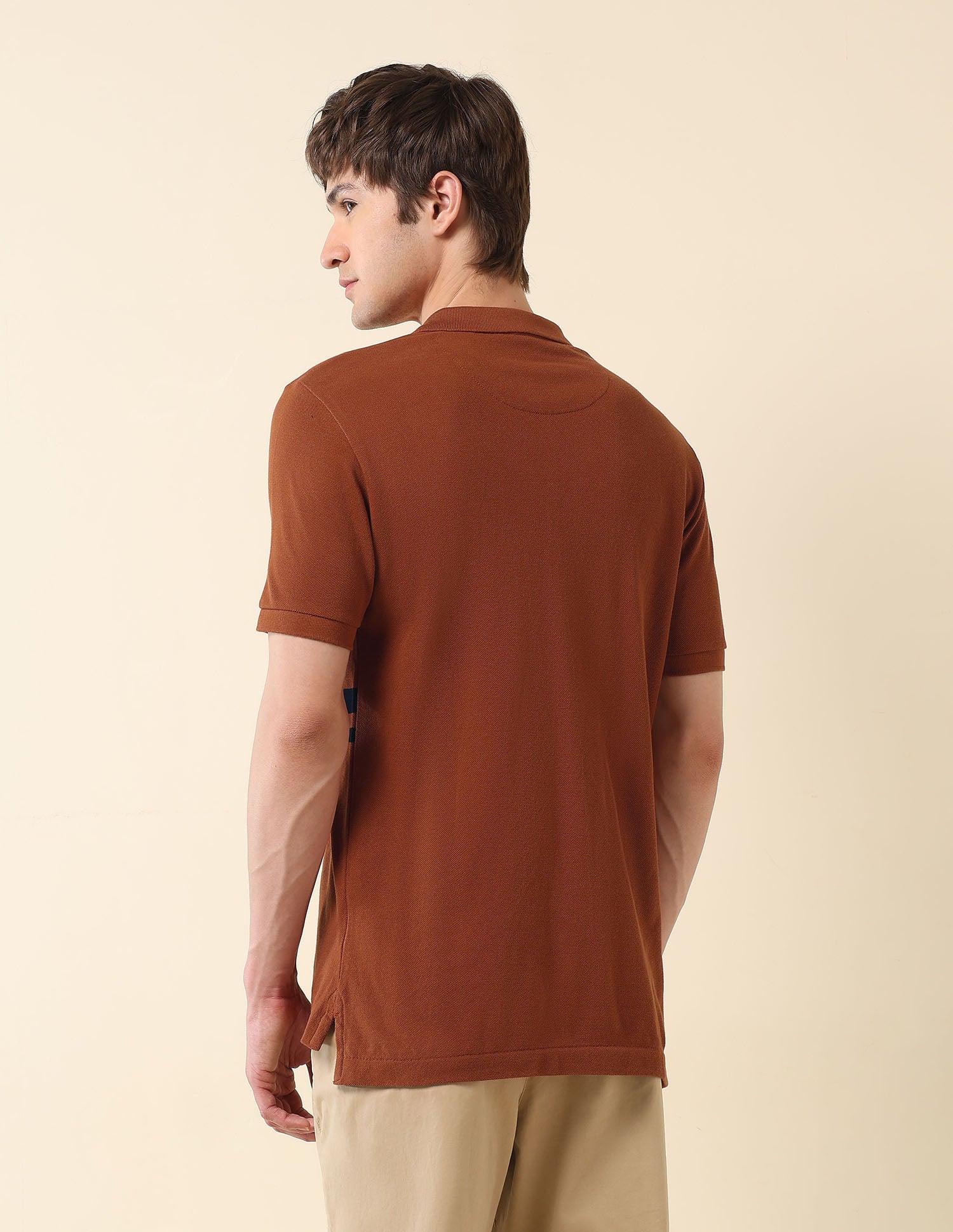 Horizontal Striped Classic Polo Shirt Rust - U.S. POLO ASSN. | Large