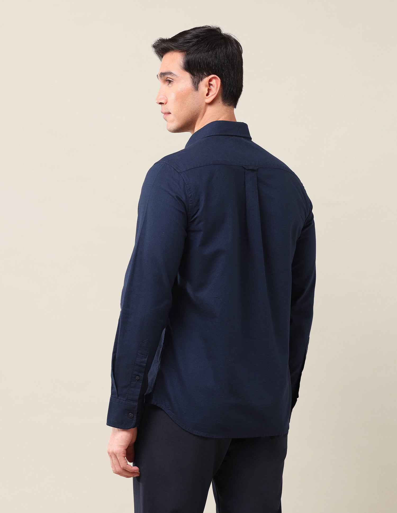 Tailored Fit Solid Shirt Navy - U.S. Polo Assn. India | Large