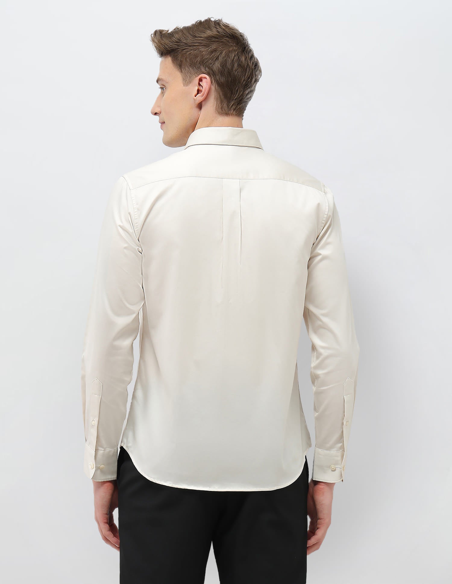 Solid Tailored Fit Shirt Ivory - U.S. Polo Assn. India | Large