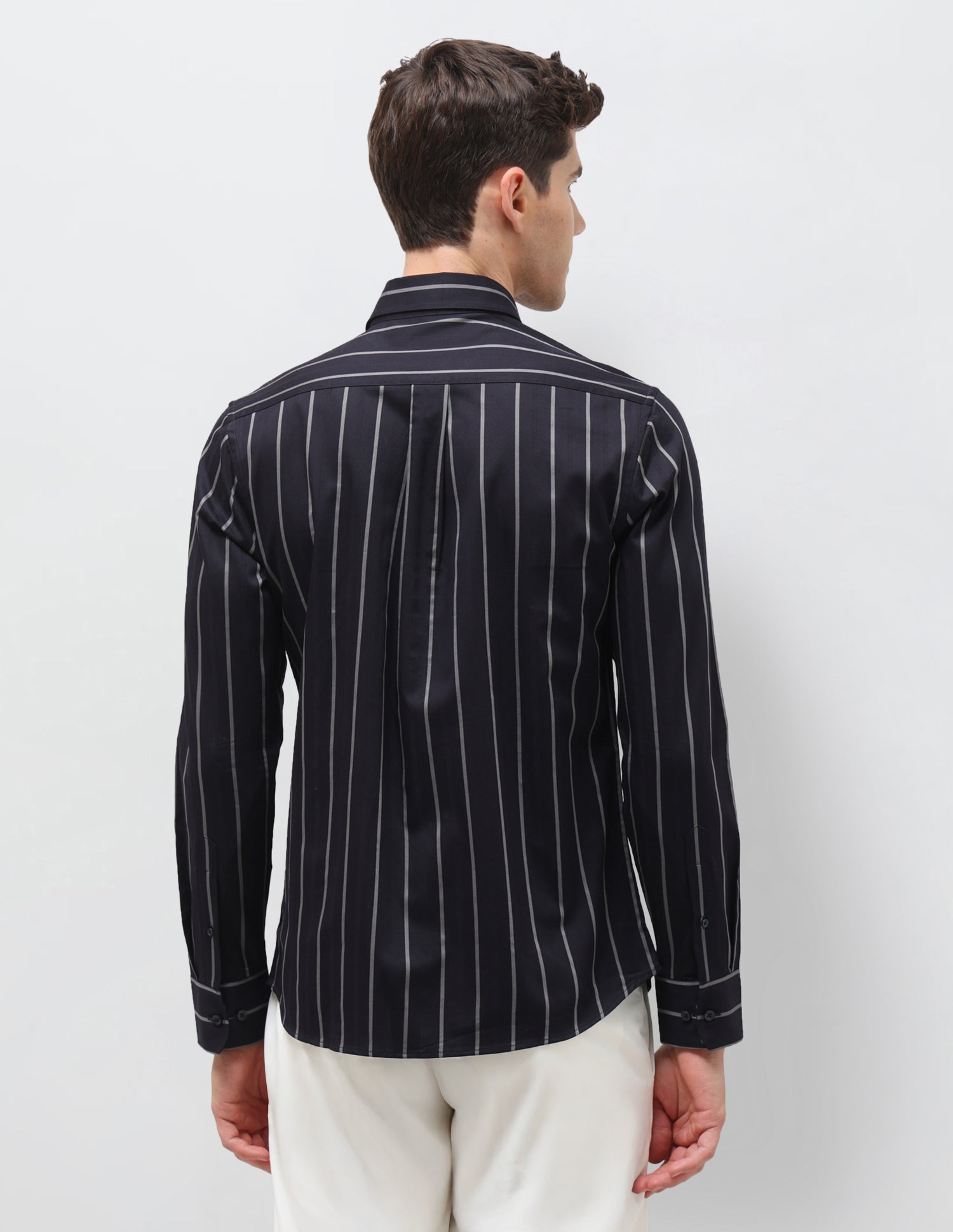 Dobby Vertical Striped Shirt Navy - U.S. Polo Assn. India | Large