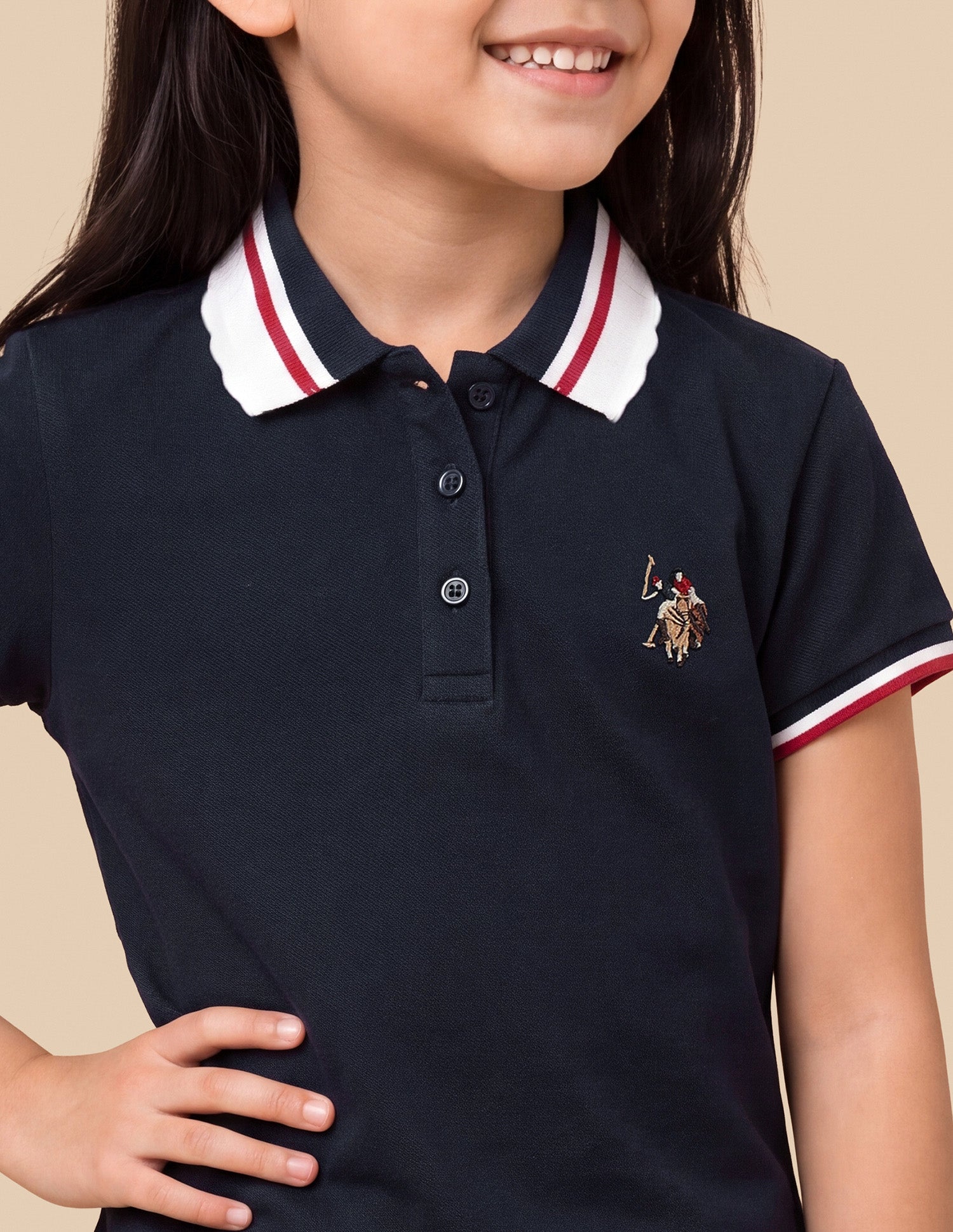 Solid Relaxed Fit Polo Shirt Navy - U.S. Polo Assn. India | Large