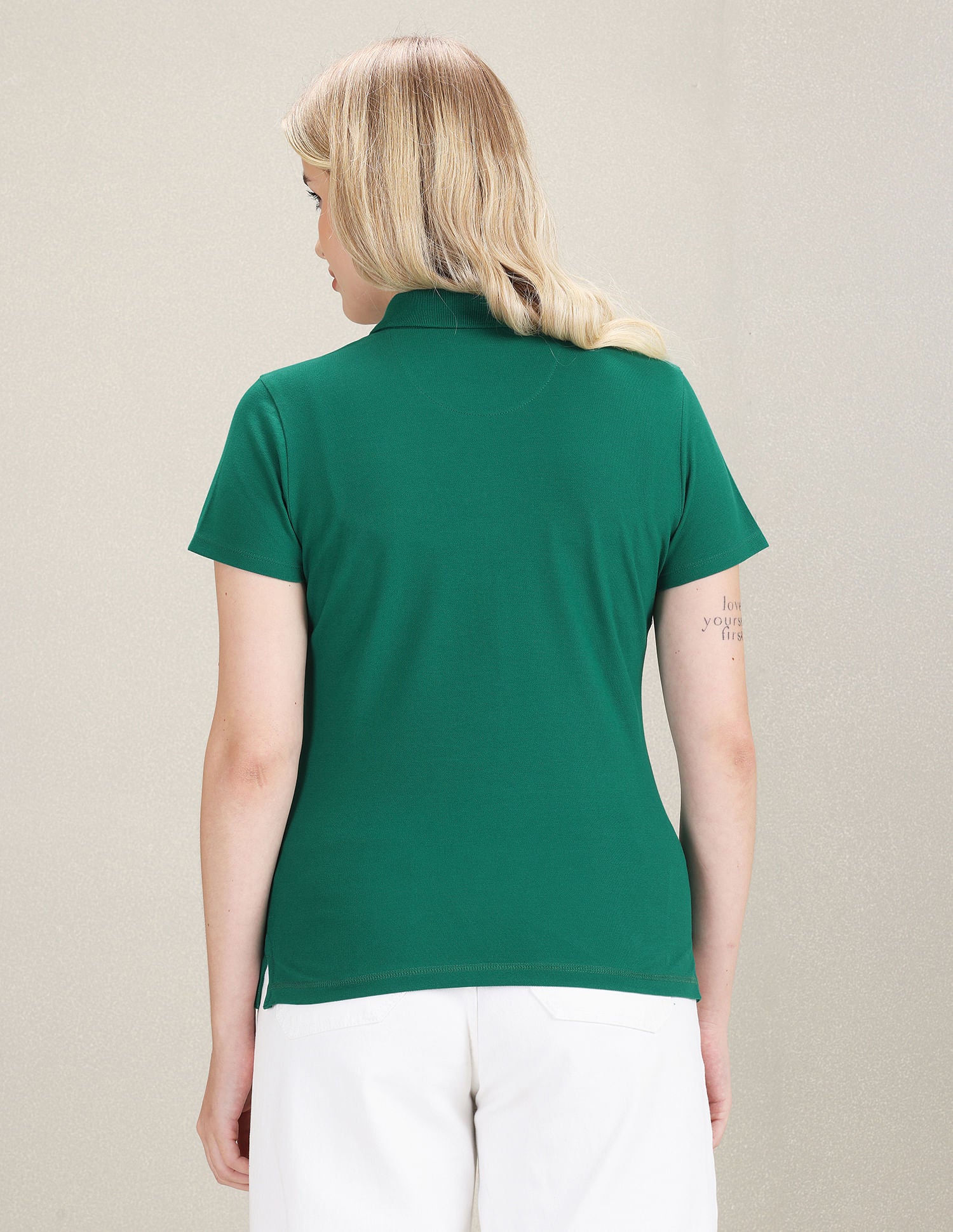 Solid Pique Polo Shirt Green - U.S. POLO ASSN. | Large