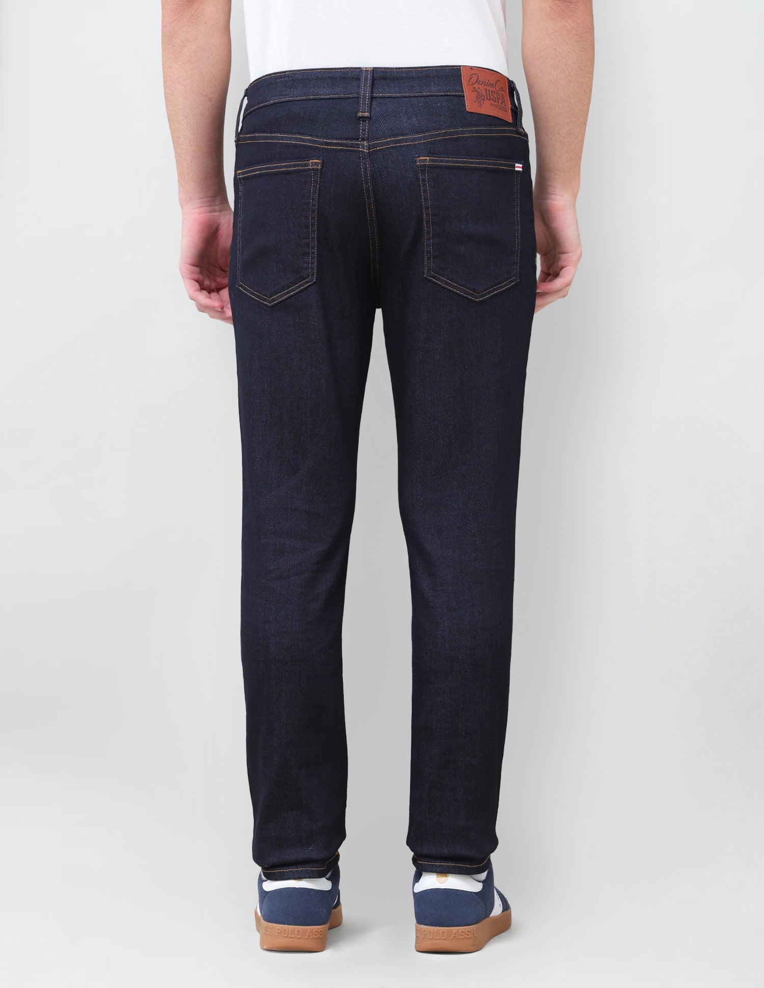 Brandon Slim Tapered Fit Blue Jeans Dark Blue - U.S. Polo Assn. India | Large
