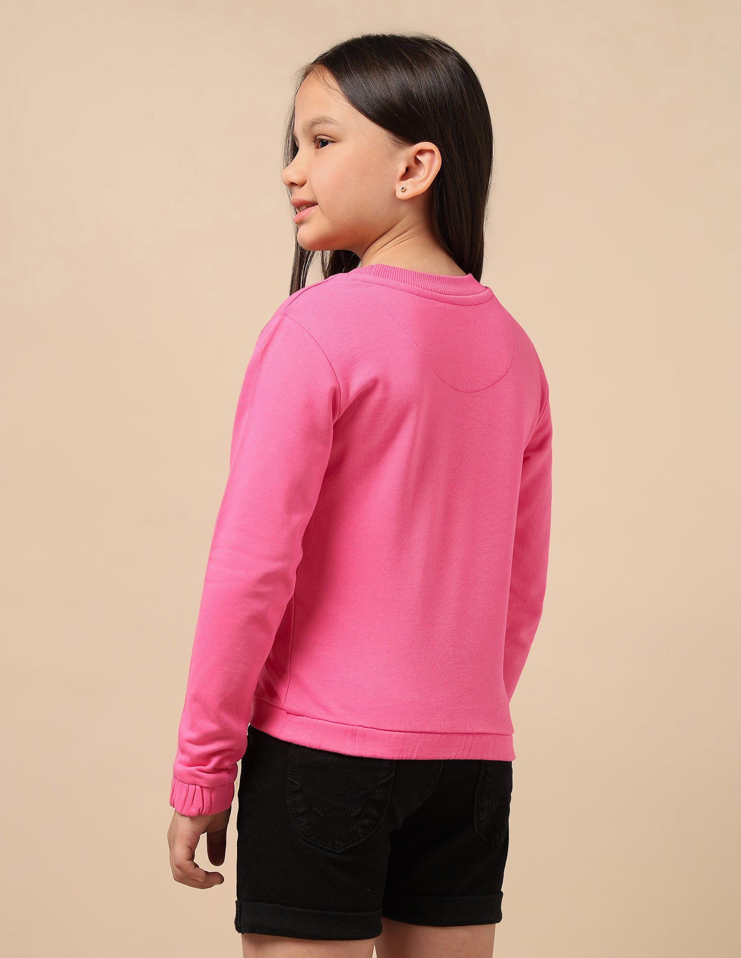 Girls Heart Flip Sequin Sweatshirt Pink - U.S. POLO ASSN. | Large