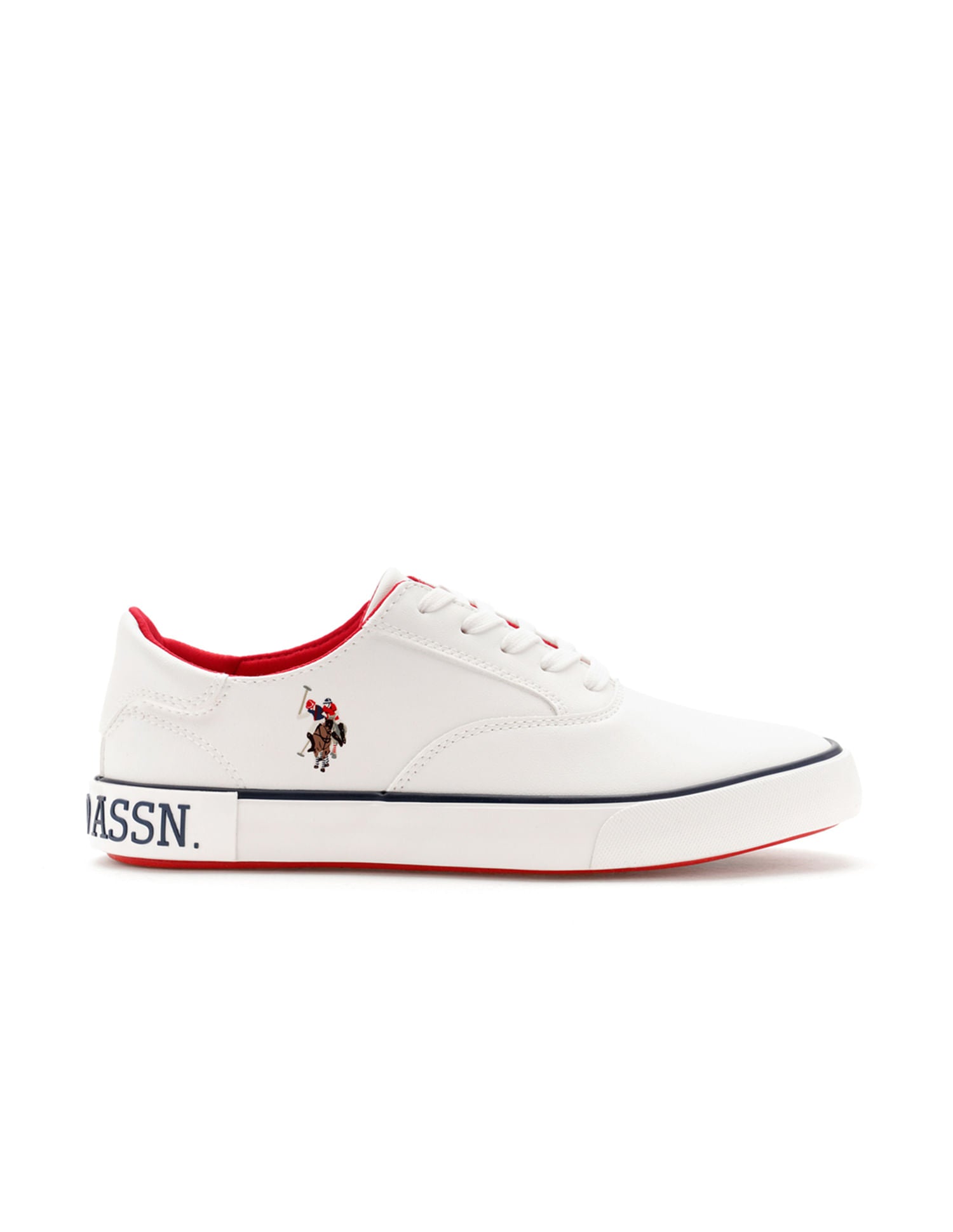 U.S. Polo Assn. Women Parker 2.0 Round Toe Casual Sneakers White - U.S. POLO ASSN. | Large