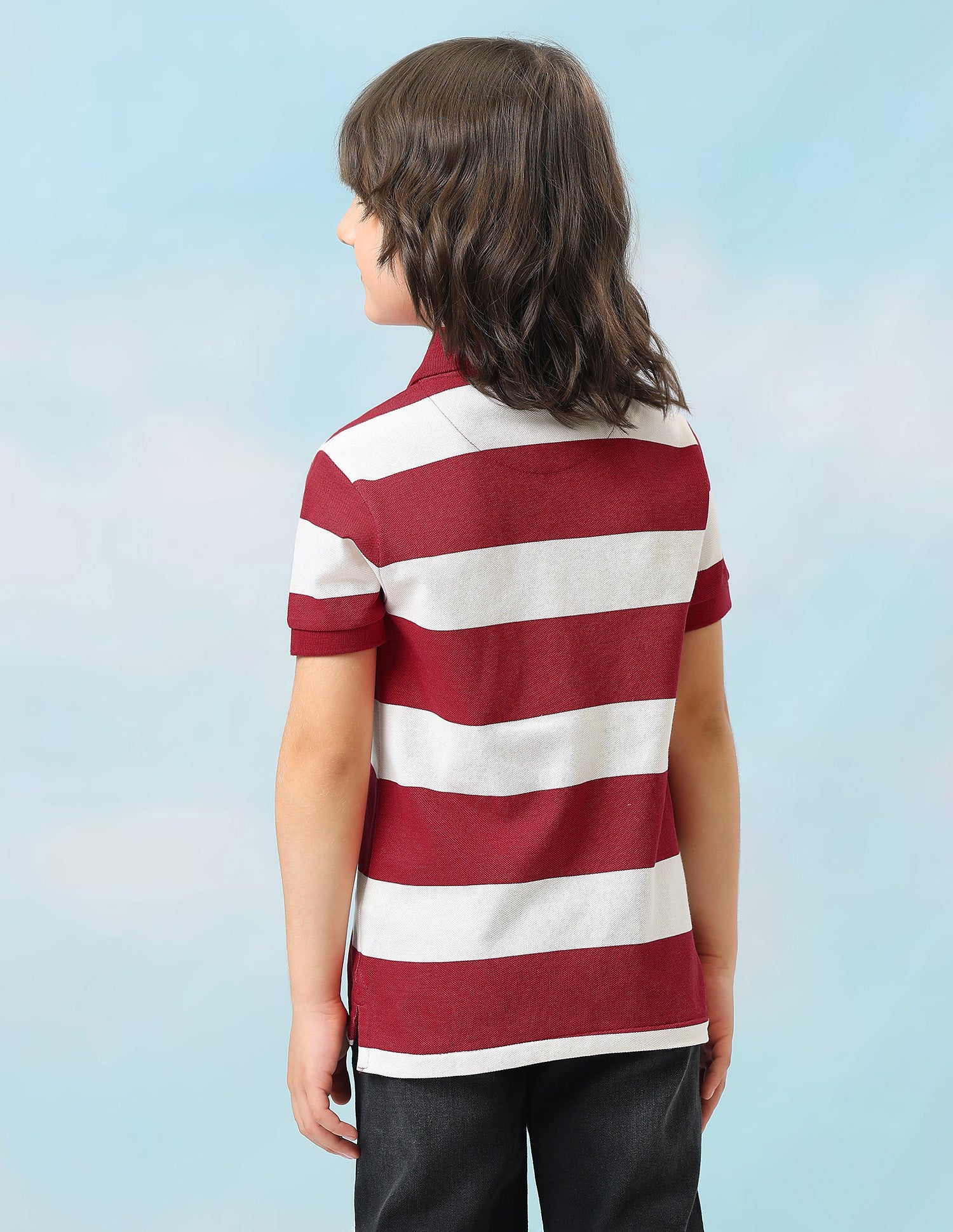 Horizontal Striped Regular Fit Polo Shirt Red - U.S. Polo Assn. India | Large