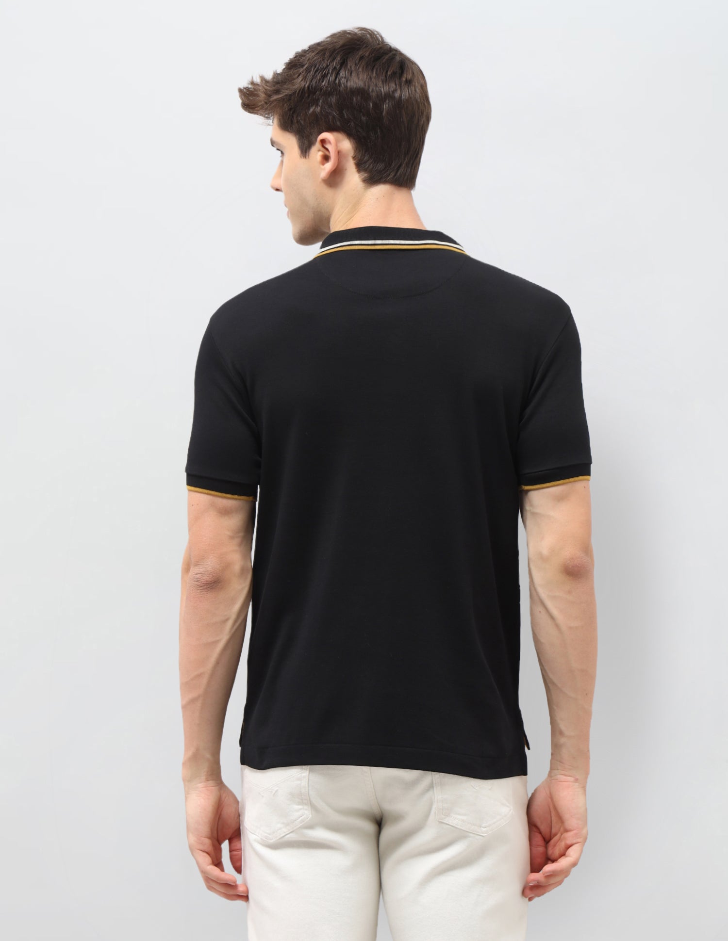 Solid Slim Fit Polo Shirt Black - U.S. Polo Assn. India | Large