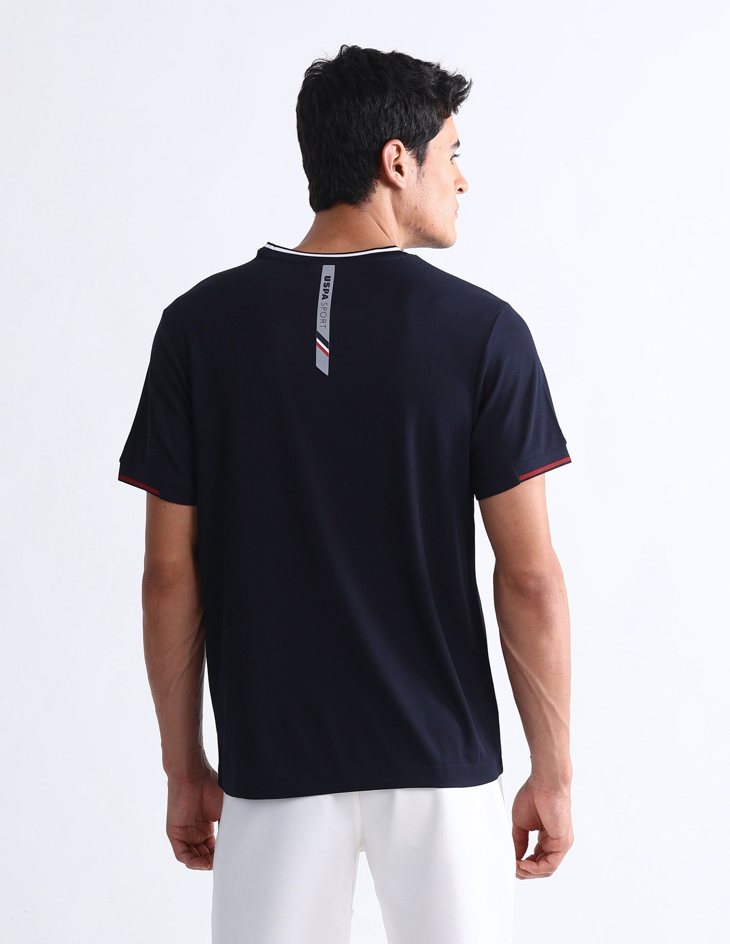 Solid Slim Fit T-Shirt Navy - U.S. Polo Assn. India | Large