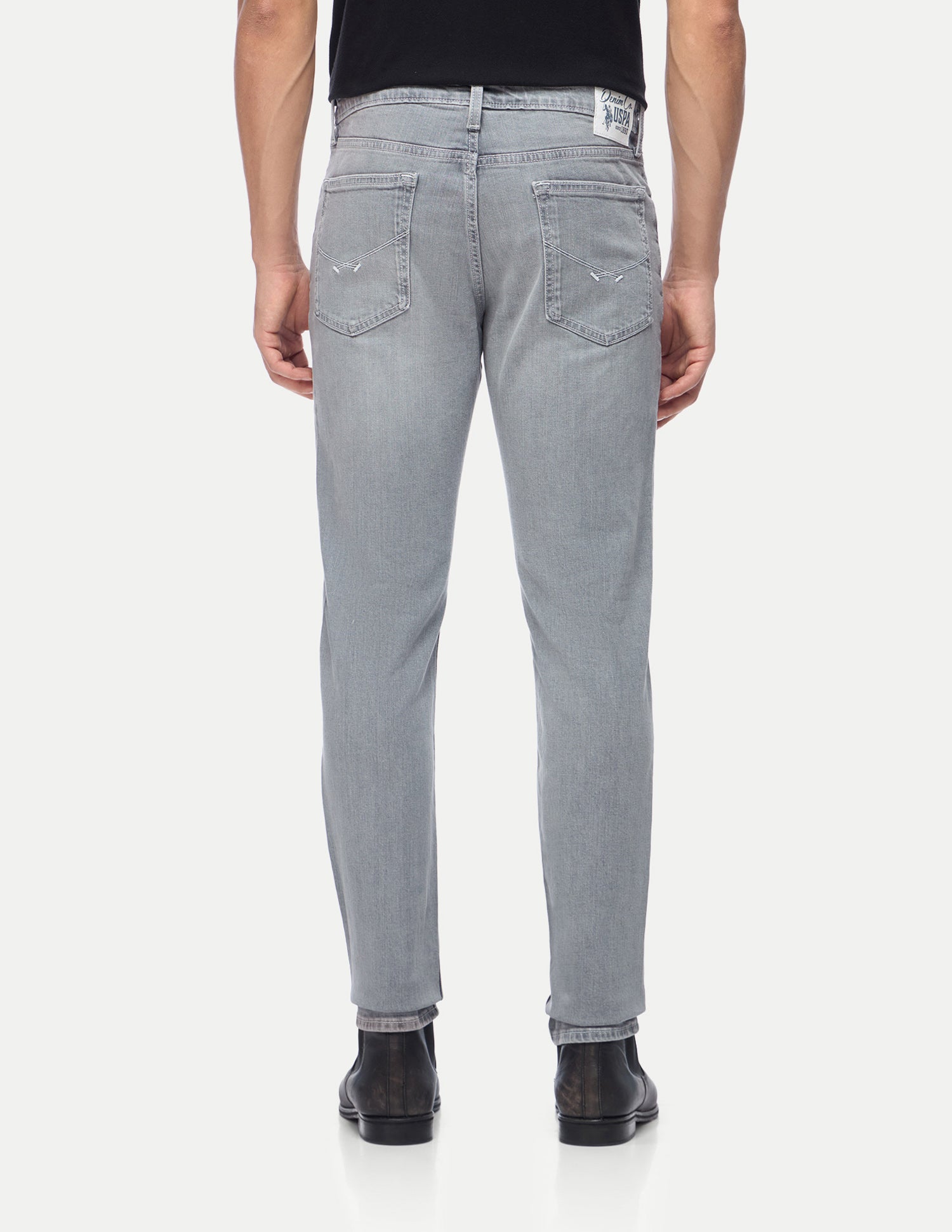 Brandon Slim-Tapered Fit Grey Jeans Washed Grey - U.S. Polo Assn. India | Large