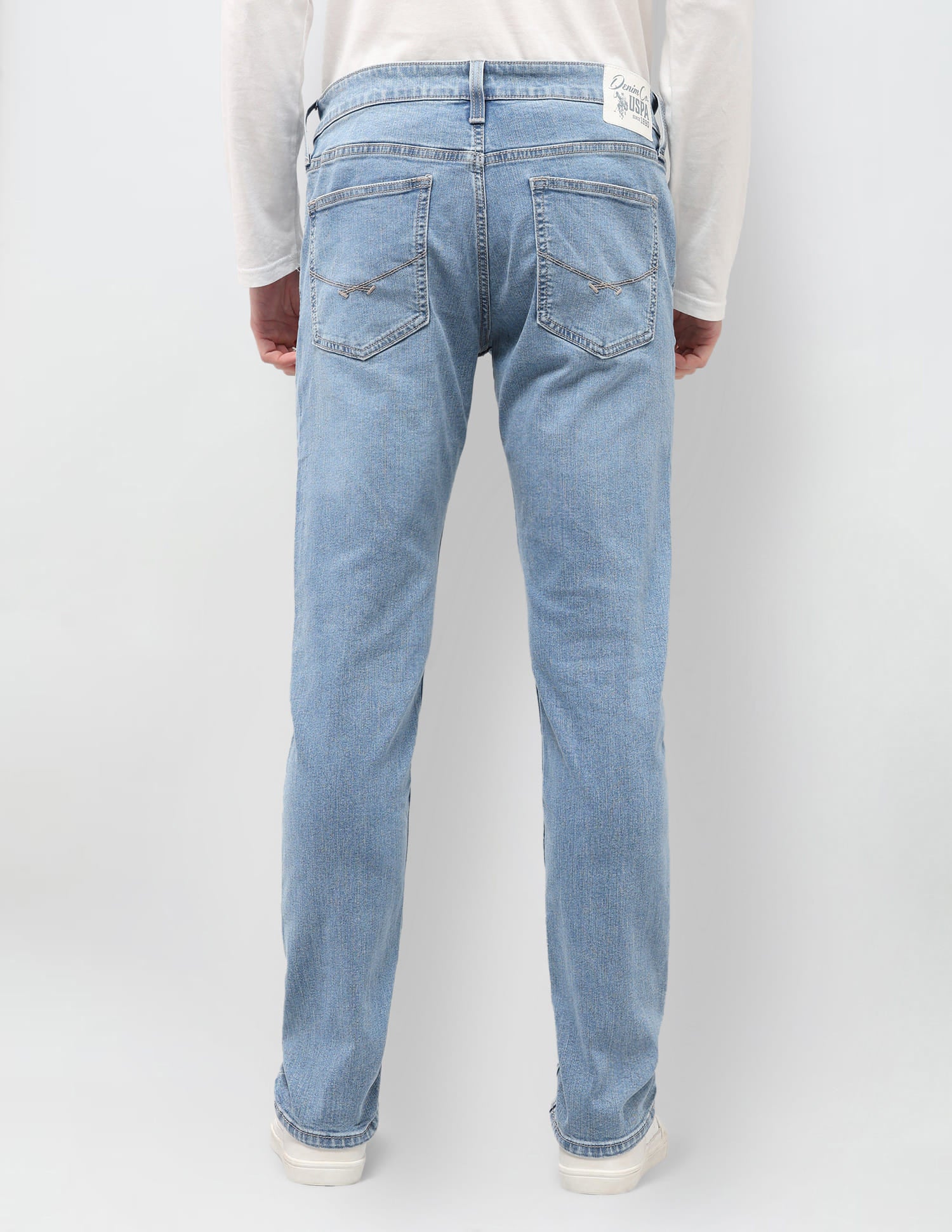 Solid Slim Fit Jeans Blue - U.S. Polo Assn. India | Large