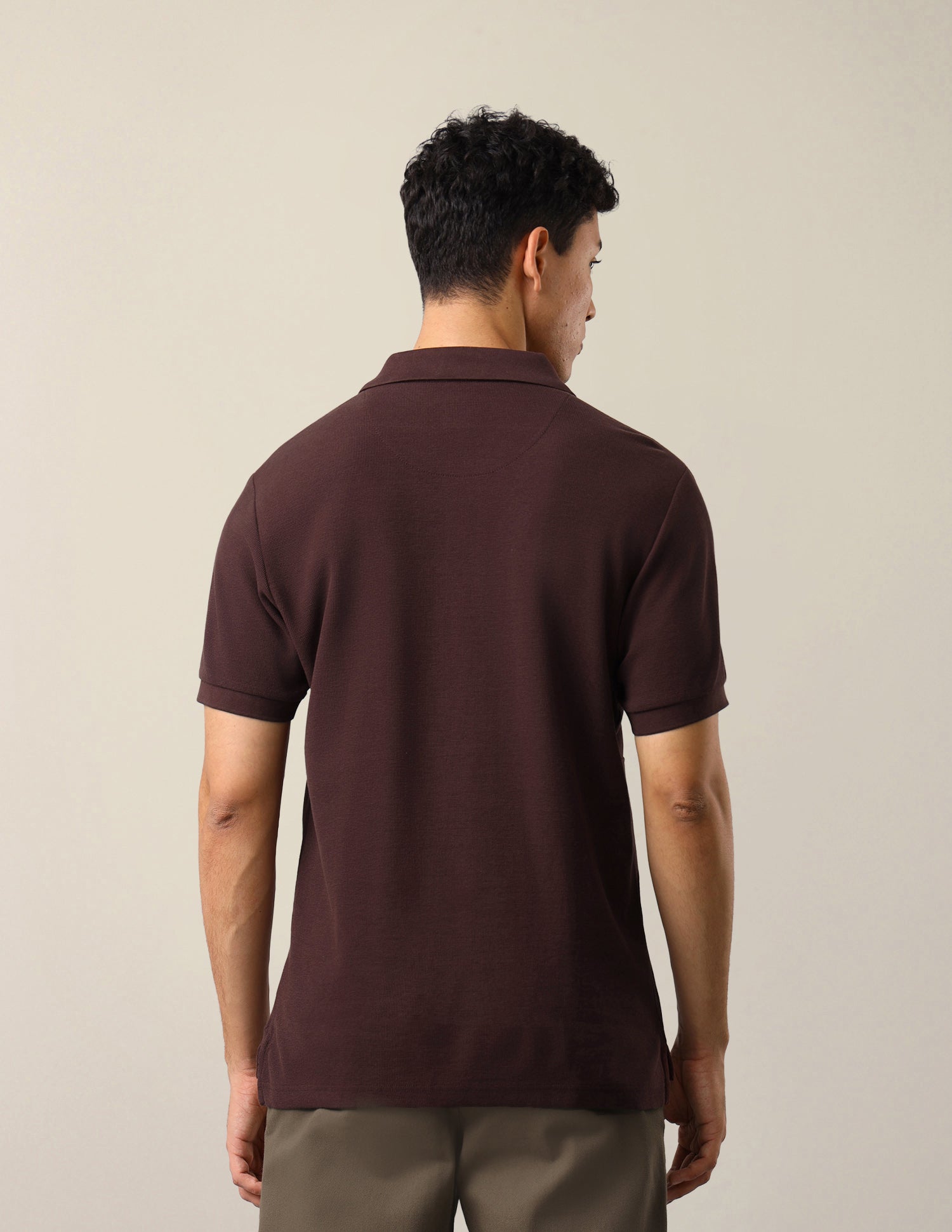 Brand Embossed Slim Fit Polo Shirt Maroon - U.S. Polo Assn. India | Large