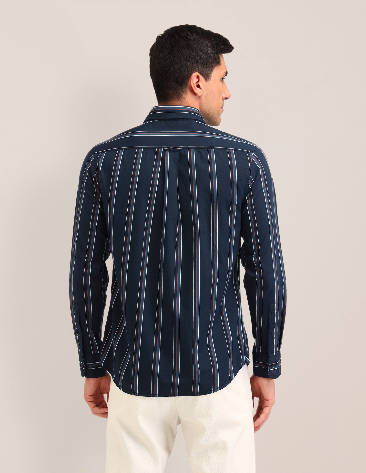 Vertical Striped Regular Fit Shirt Navy - U.S. Polo Assn. India | Large