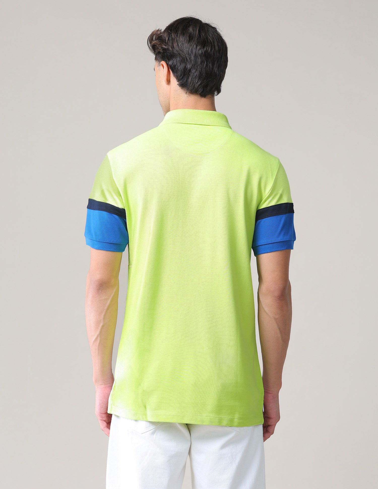 Colour Block Pique Polo Shirt Green - U.S. POLO ASSN. | Large