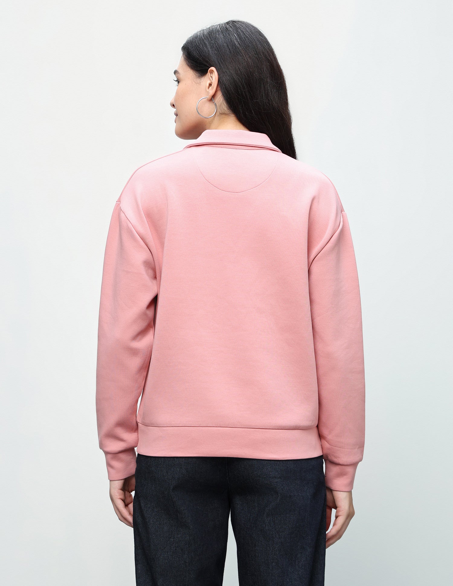 Solid Relaxed Fit Sweatshirt Pink - U.S. Polo Assn. India | Large