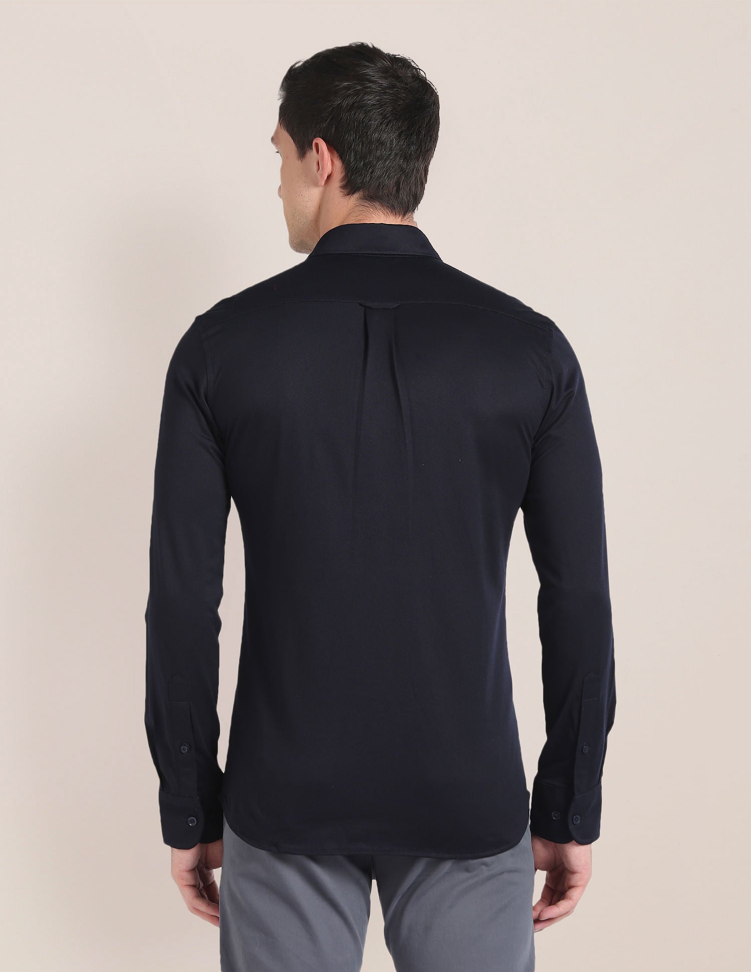 Long Sleeve Solid Shirt Navy - U.S. POLO ASSN. | Large
