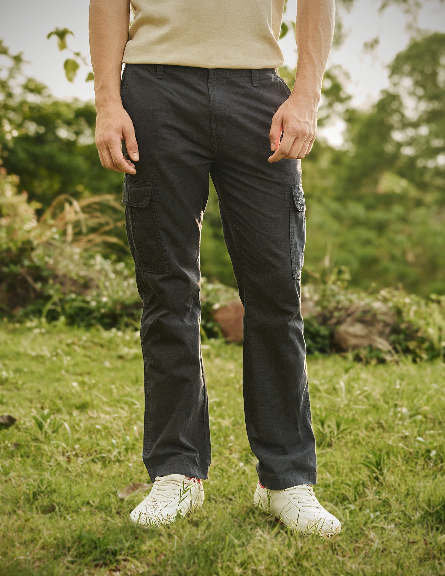 Straight Fit Cargo Trousers Polo Grey - U.S. Polo Assn. India | Large