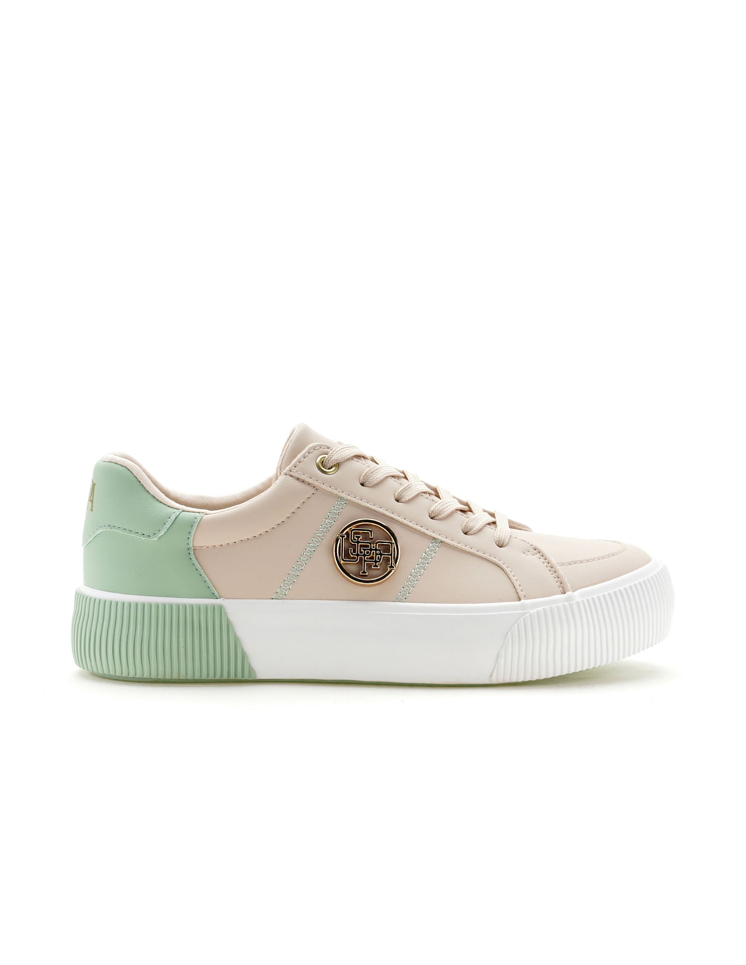U.S. Polo Assn. Women Katy 3.0 Colourblock Sneakers with Textured Sole Light Green - U.S. POLO ASSN. | Large