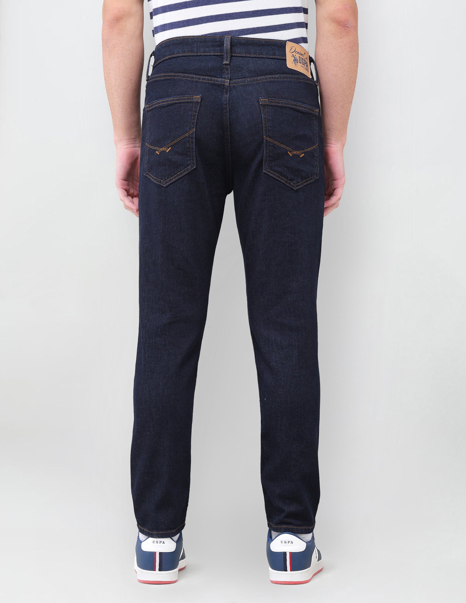 Cole Comfort Cropped Fit Blue Jeans Rinse Blue - U.S. Polo Assn. India | Large