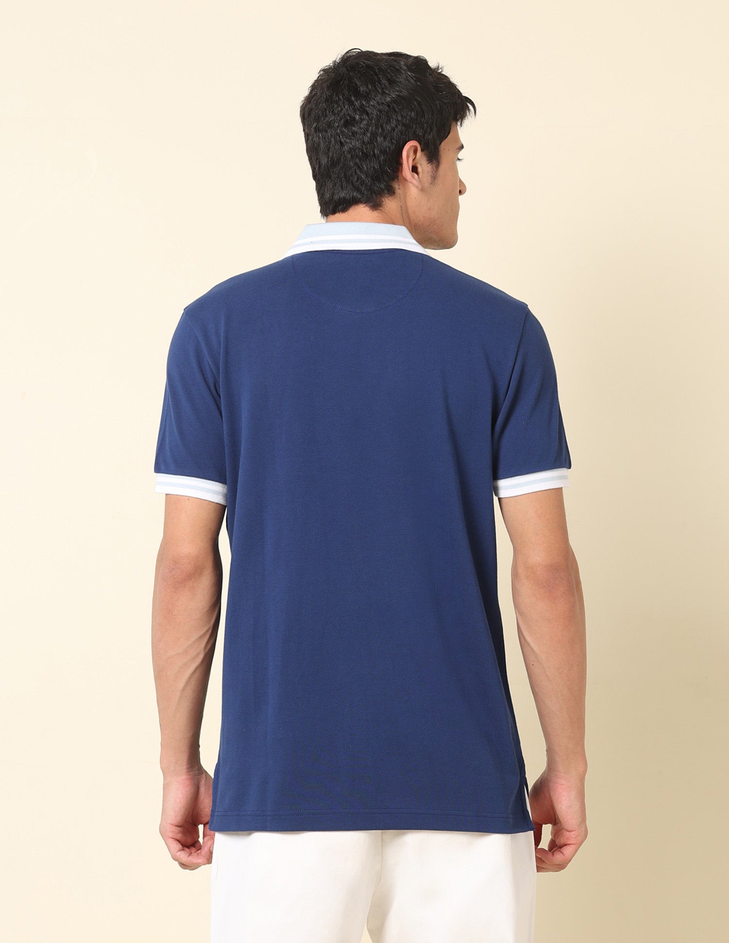 Pure Cotton Slim Fit Classic Polo Shirt Dark Blue - U.S. Polo Assn. India | Large