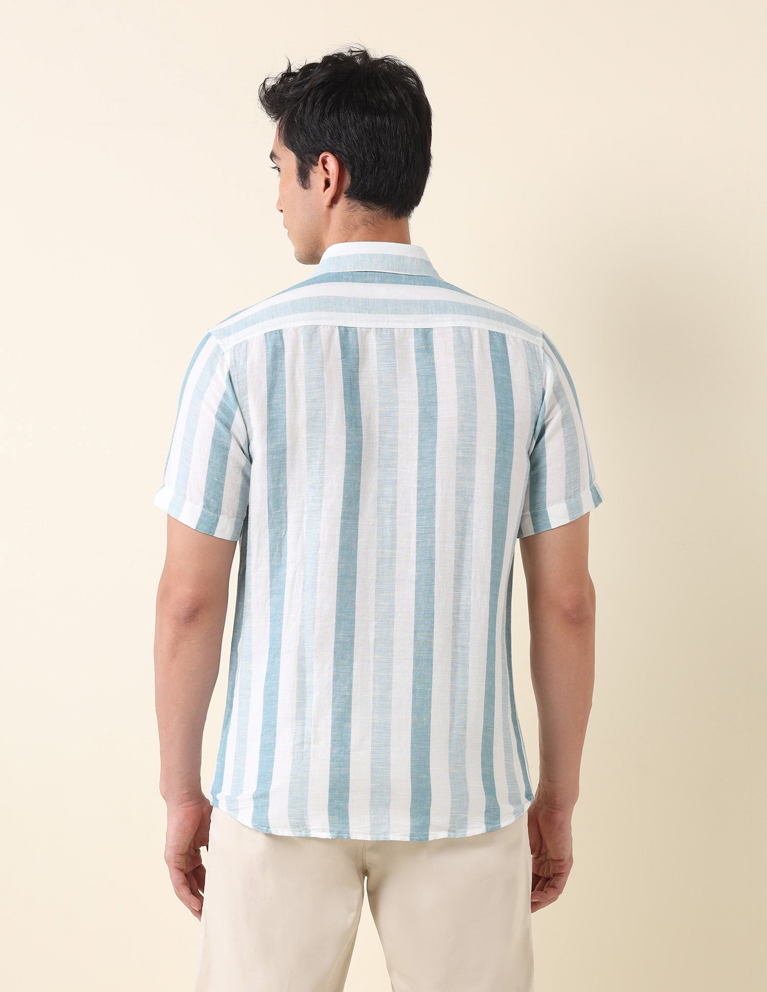 Vertical Striped Tailored Fit Shirt Green - U.S. Polo Assn. India | Large