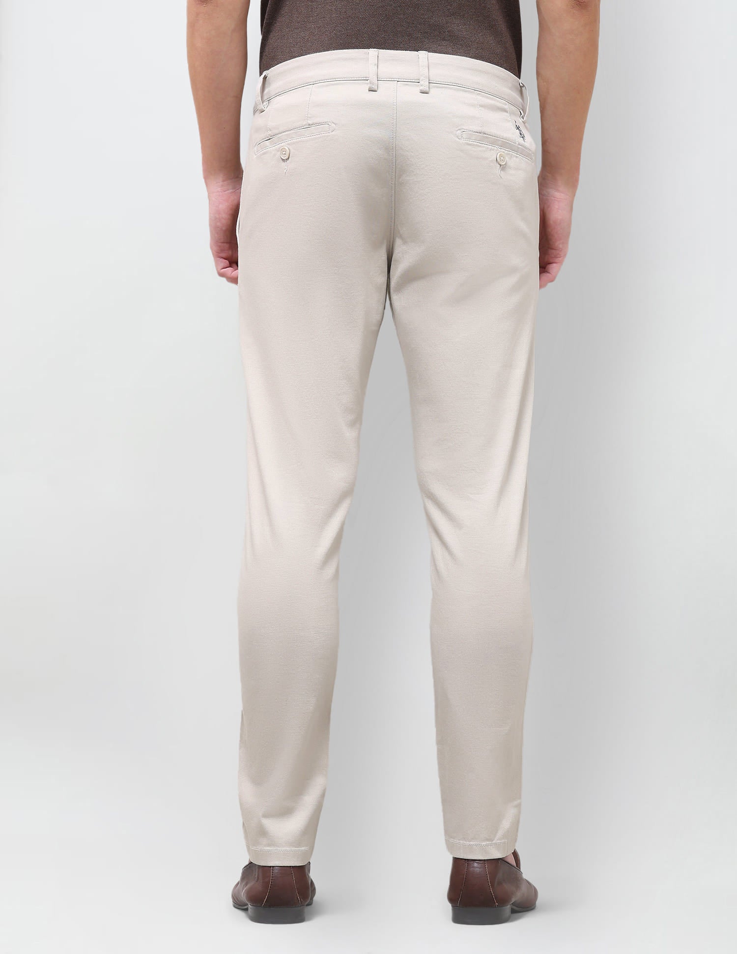 Solid Austin Slim Fit Trouser Beige - U.S. Polo Assn. India | Large