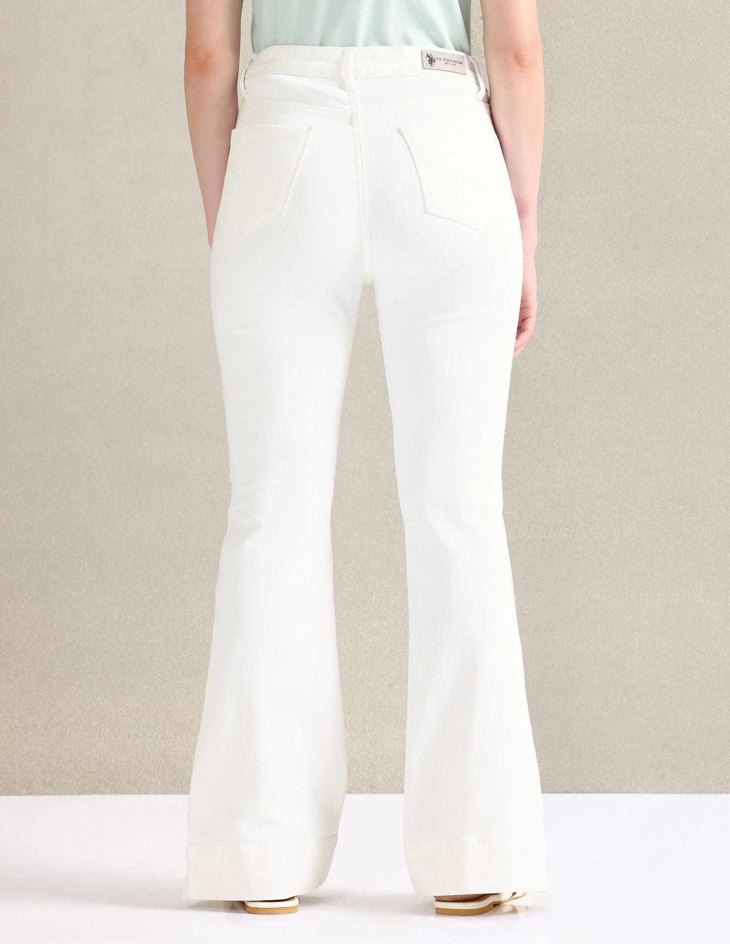 Flared Fit White Jeans White - U.S. POLO ASSN. | Large