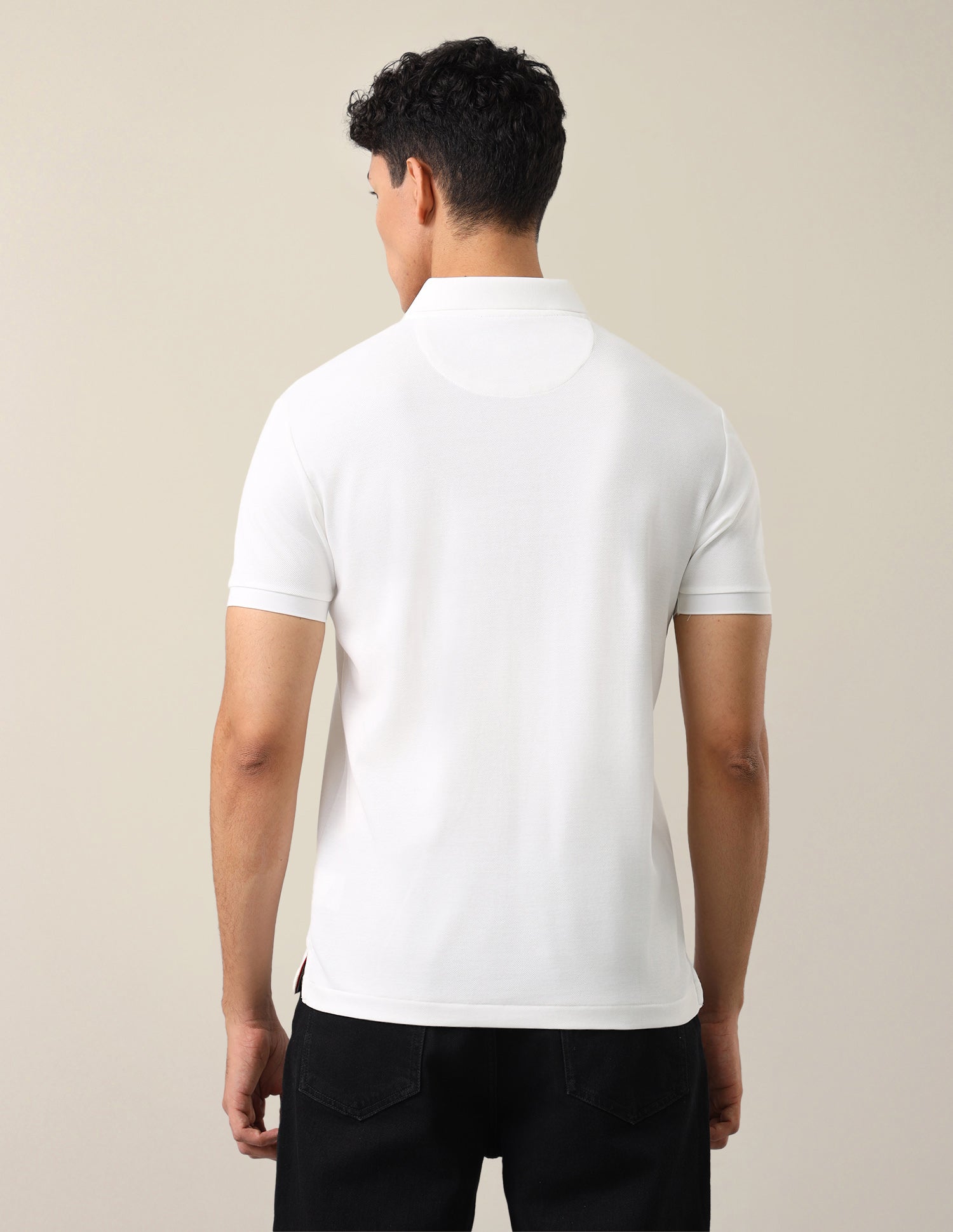Solid Slim Fit Polo Shirt White - U.S. Polo Assn. India | Large