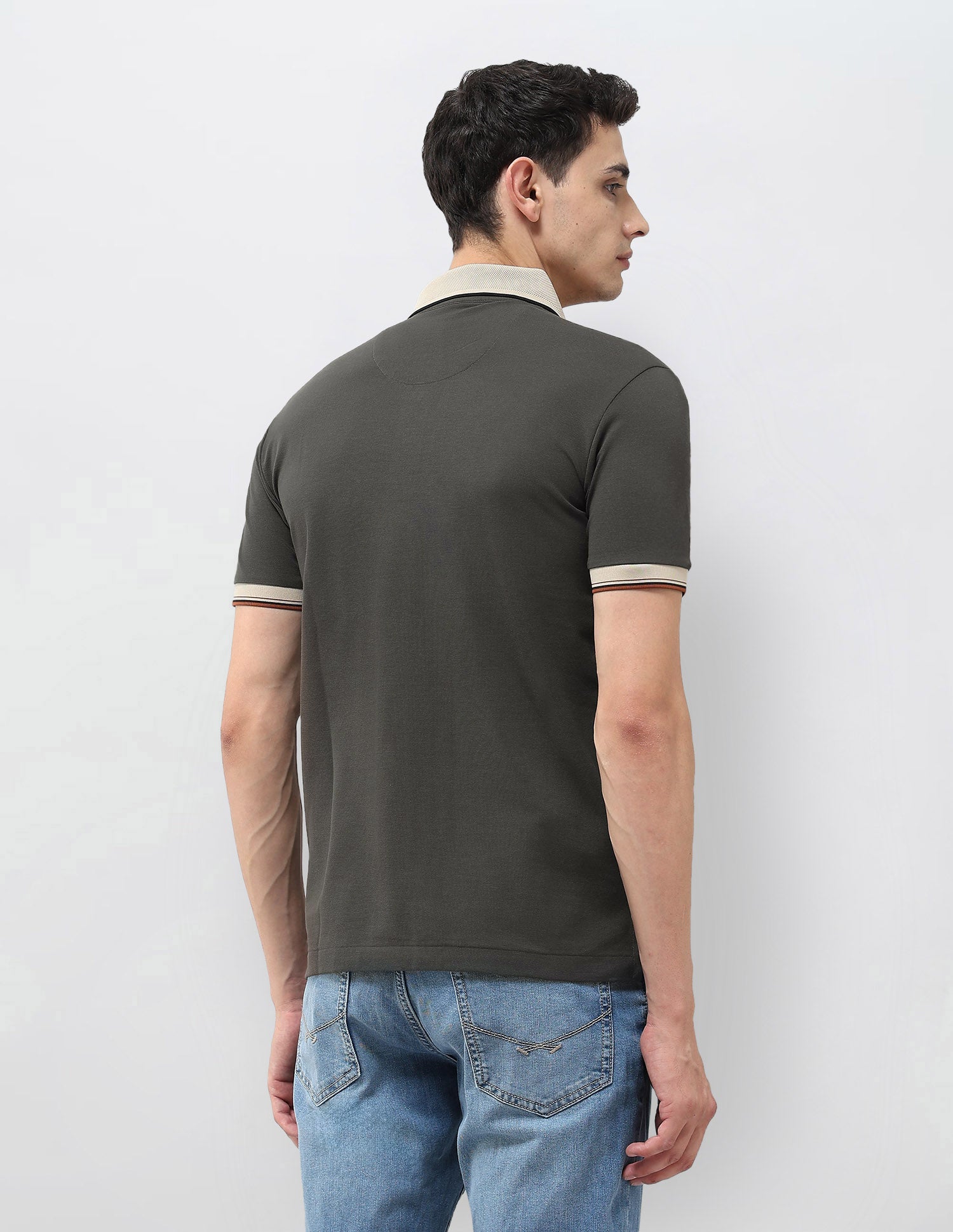 Solid Regular Fit Polo Shirt Olive - U.S. POLO ASSN. | Large