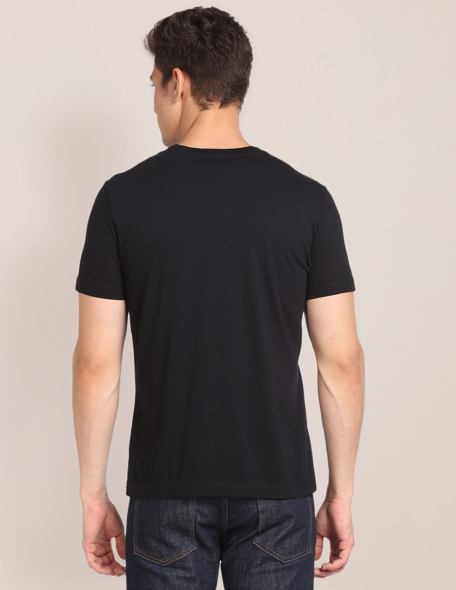 Crew Neck Brand Print T-Shirt Black - U.S. POLO ASSN. | Large