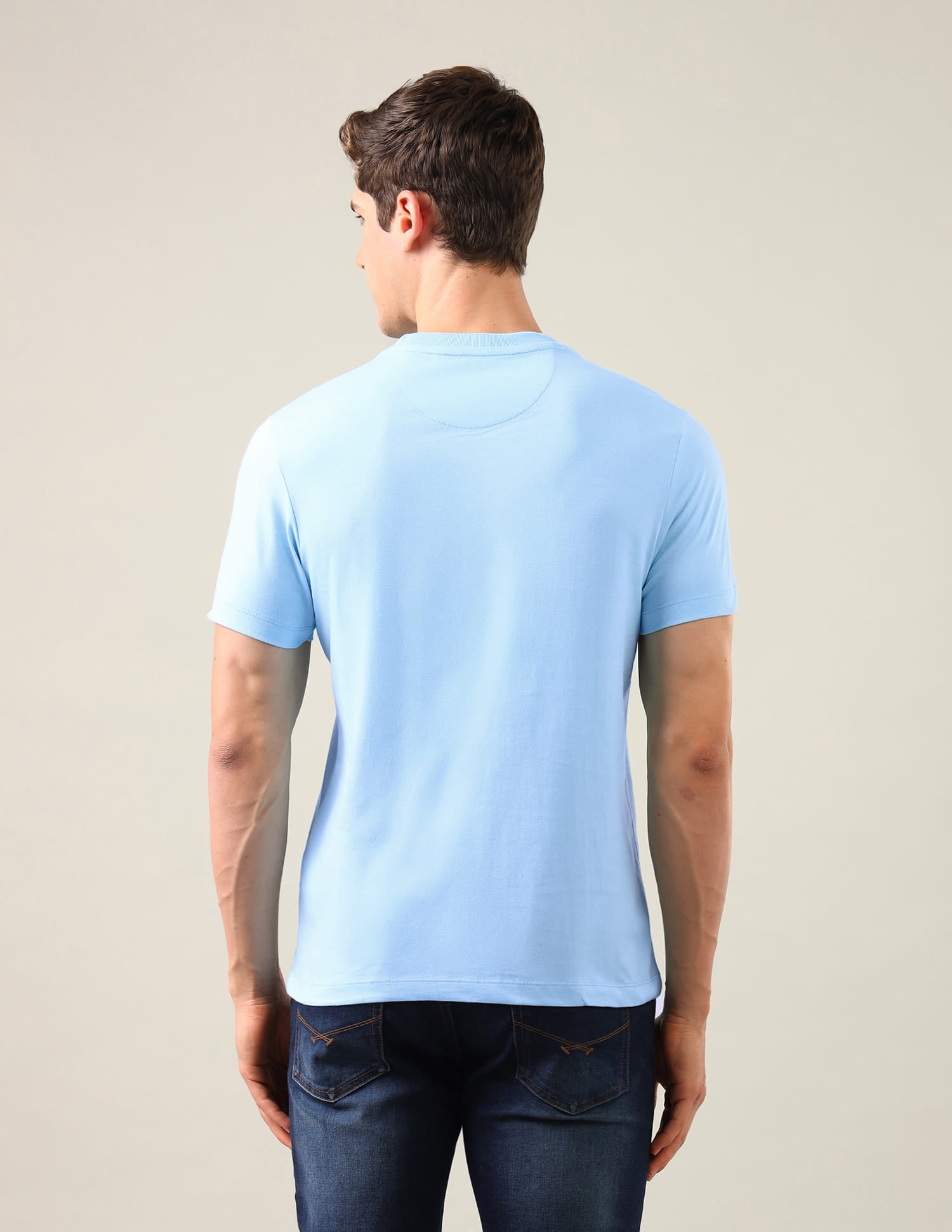 Brand Printed Regular Fit T-Shirt Blue - U.S. Polo Assn. India | Large
