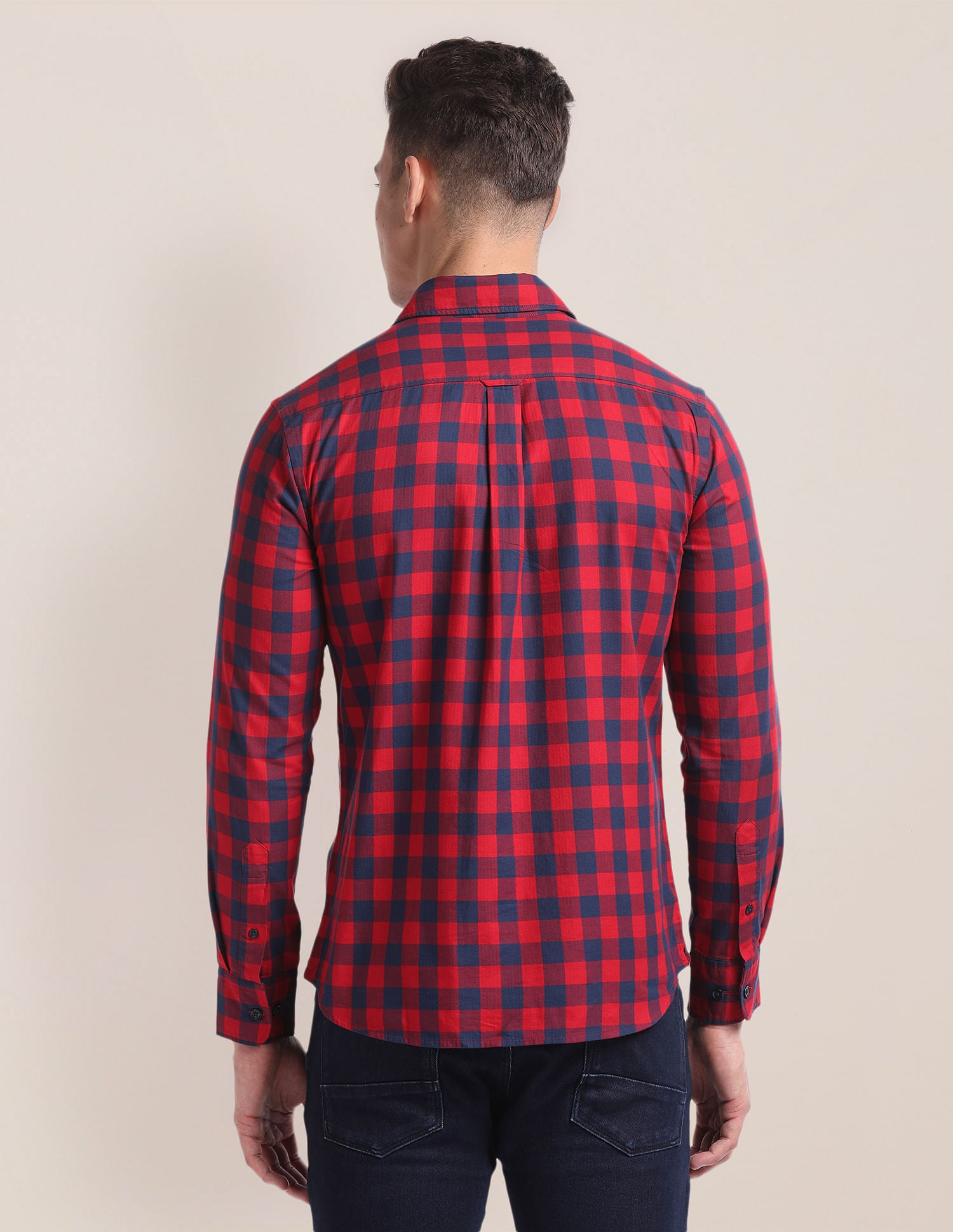 Premium Cotton Buffalo Check Shirt Red - U.S. Polo Assn. India | Large
