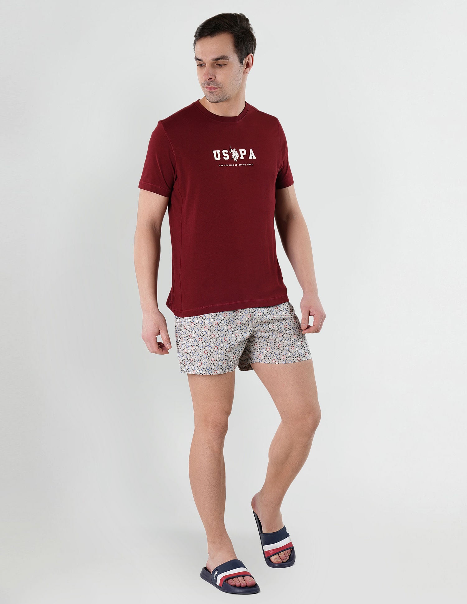 Graphic Print Cotton I657 Boxers - Pack Of 1 Grey - U.S. POLO ASSN. | Large