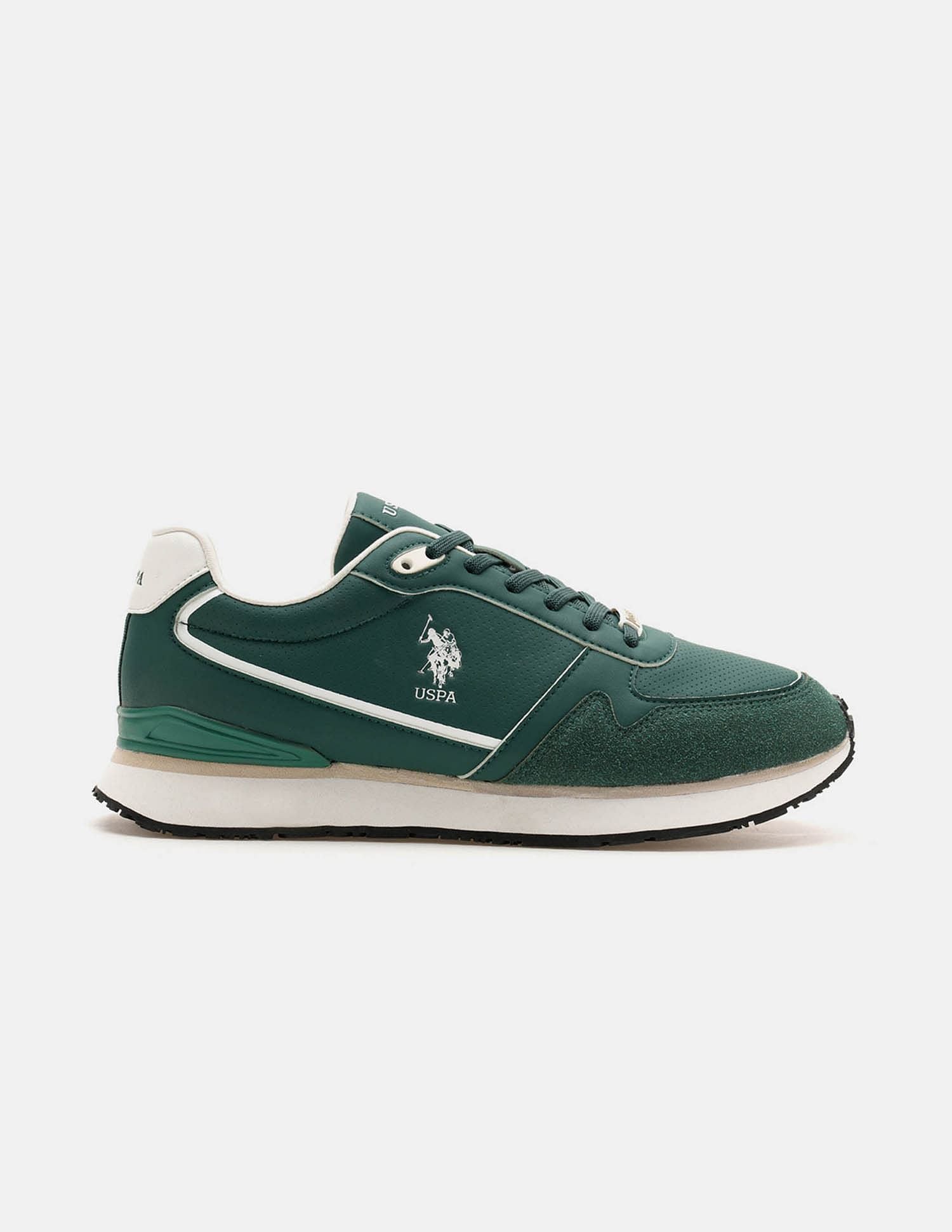 Men Lowen 2.0 Colour Blocked Sneakers Green - U.S. POLO ASSN. | Large