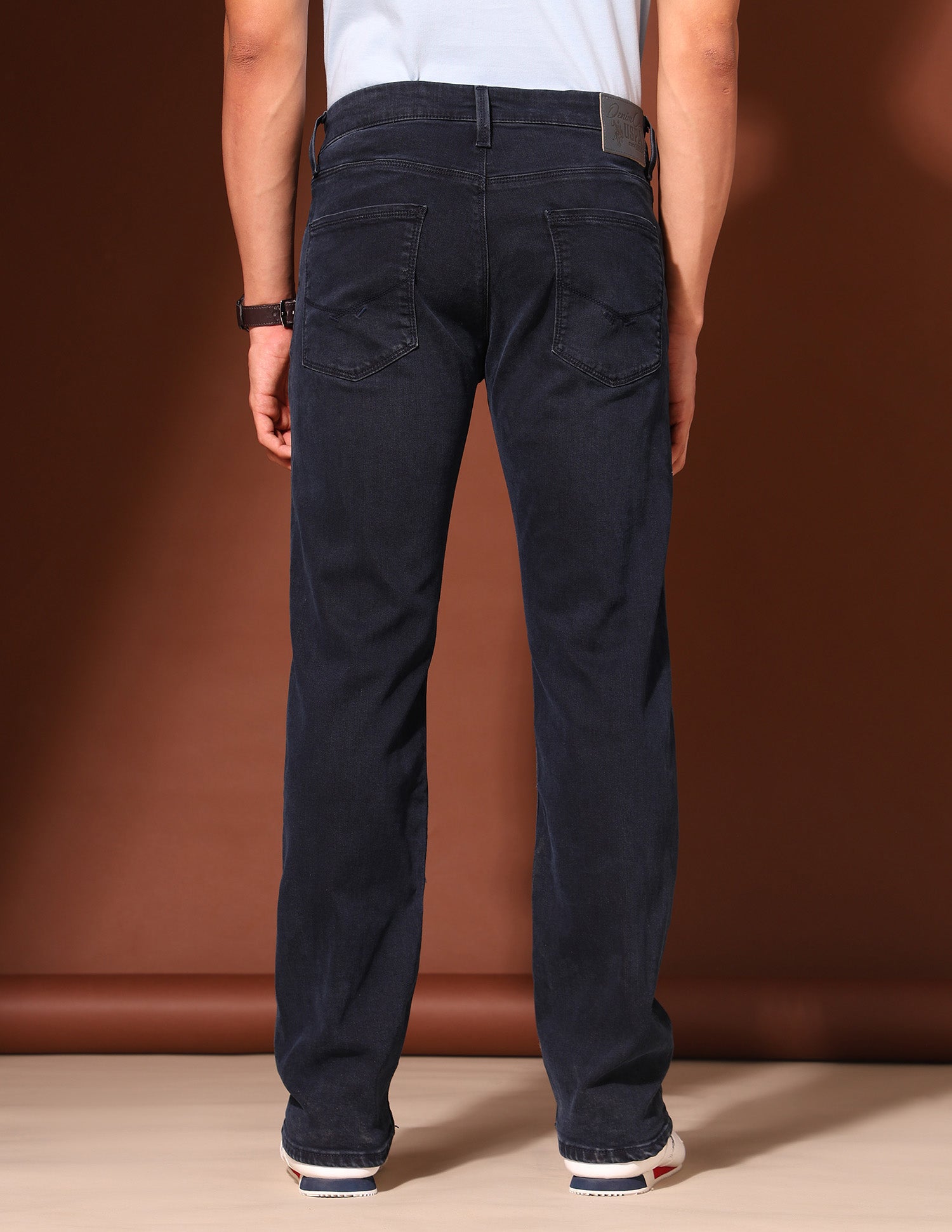 Harold Slim Straight Fit Blue Jeans Dark Wash - U.S. Polo Assn. India | Large