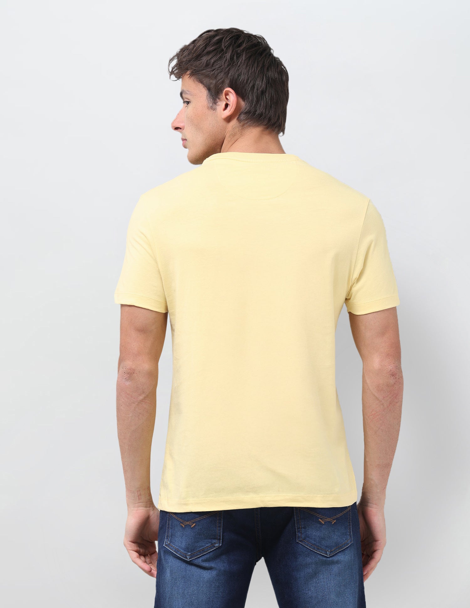 Brand Printed Regular Fit T-Shirt Yellow - U.S. Polo Assn. India | Large