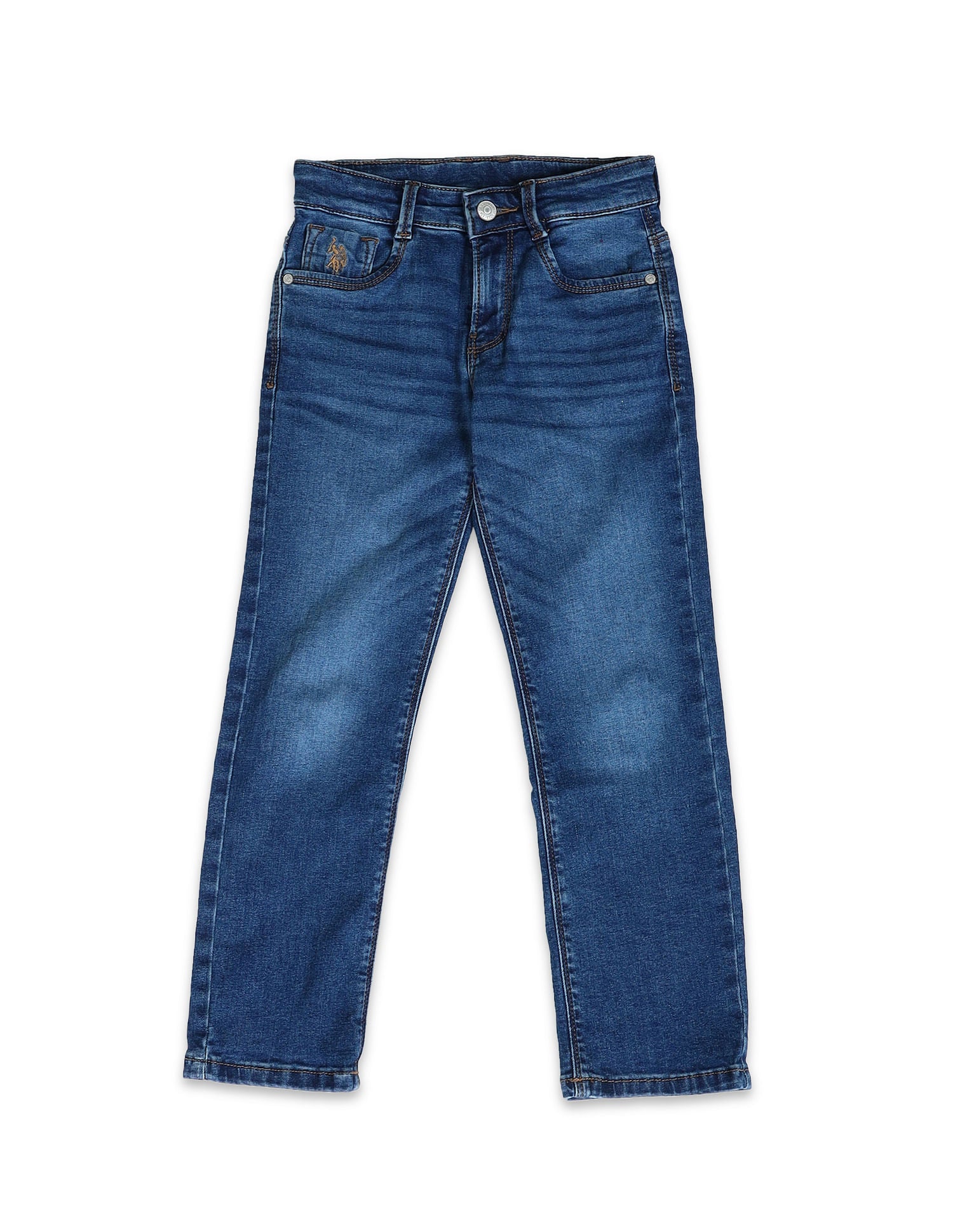 Relaxed Fit Stone washed Jeans Medium Blue - U.S. POLO ASSN. | Large