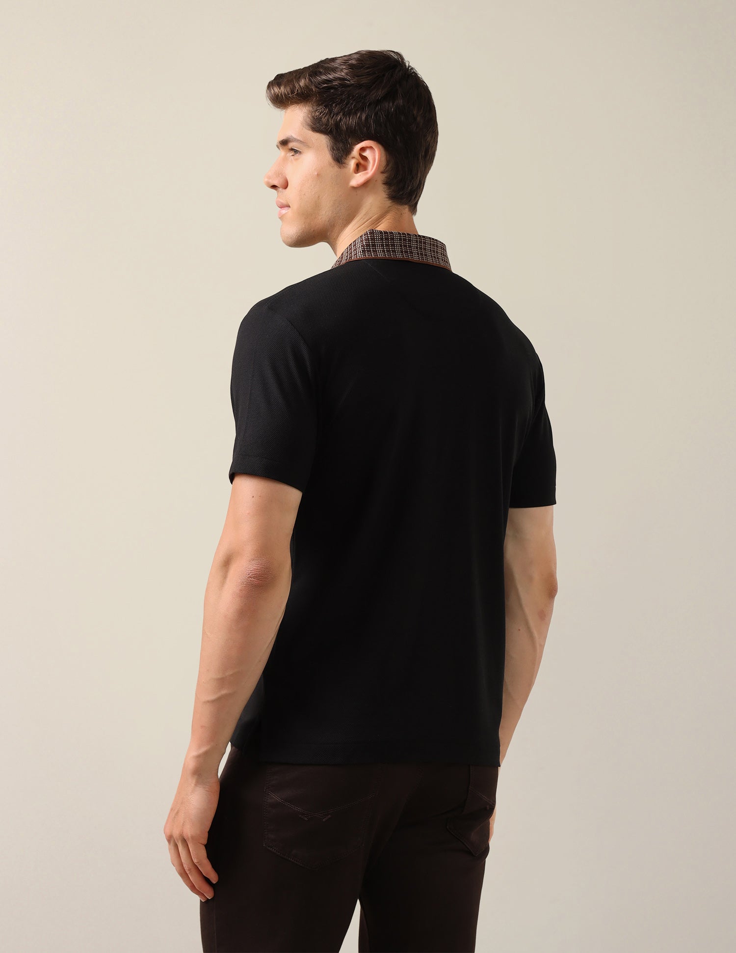 Solid Slim Fit Polo Shirt Black - U.S. Polo Assn. India | Large