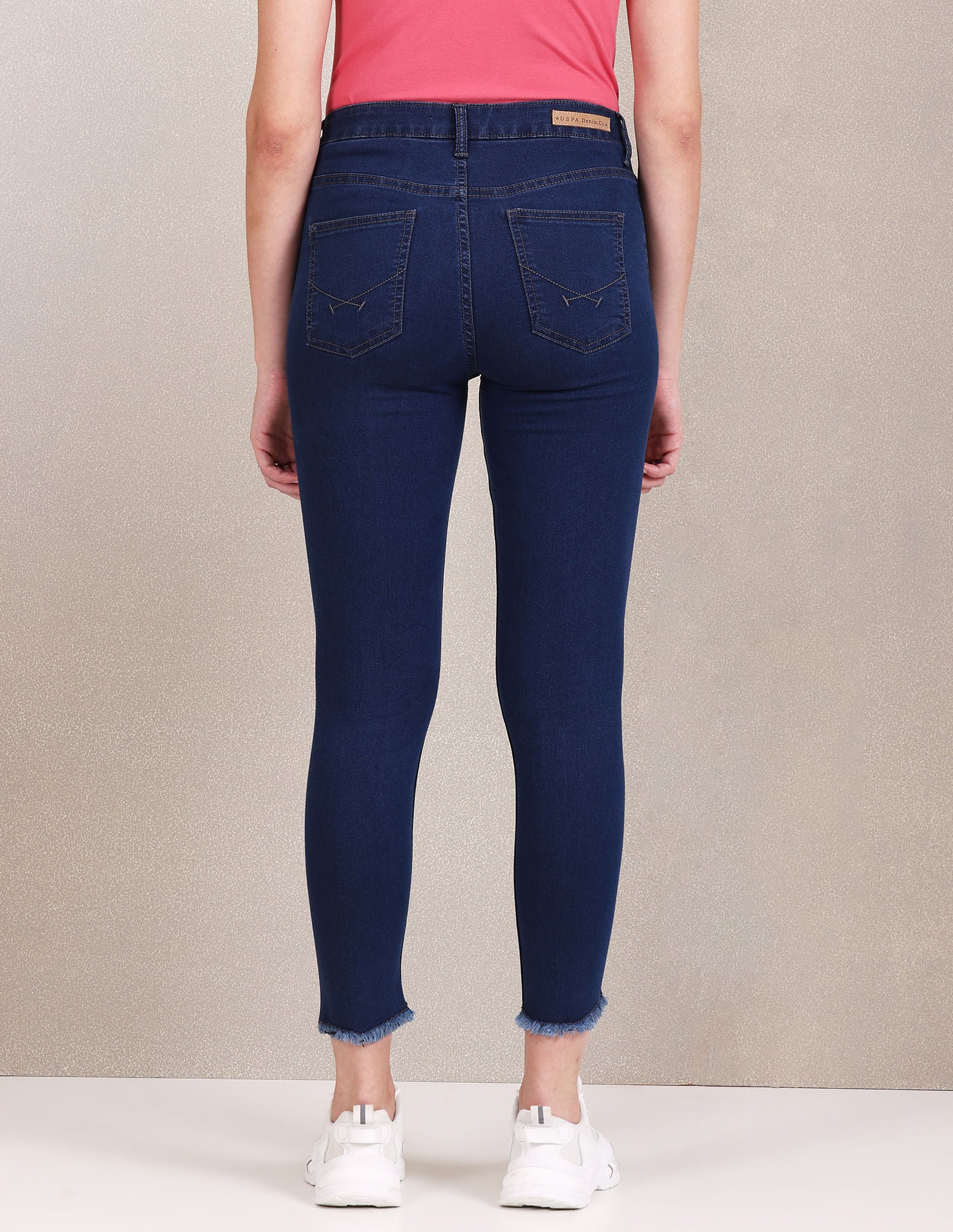 High Rise Stone Wash Jeans Blue - U.S. Polo Assn. India | Large